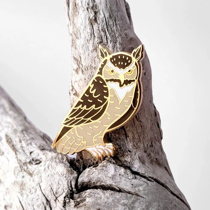Great Horned Owl Enamel Pin