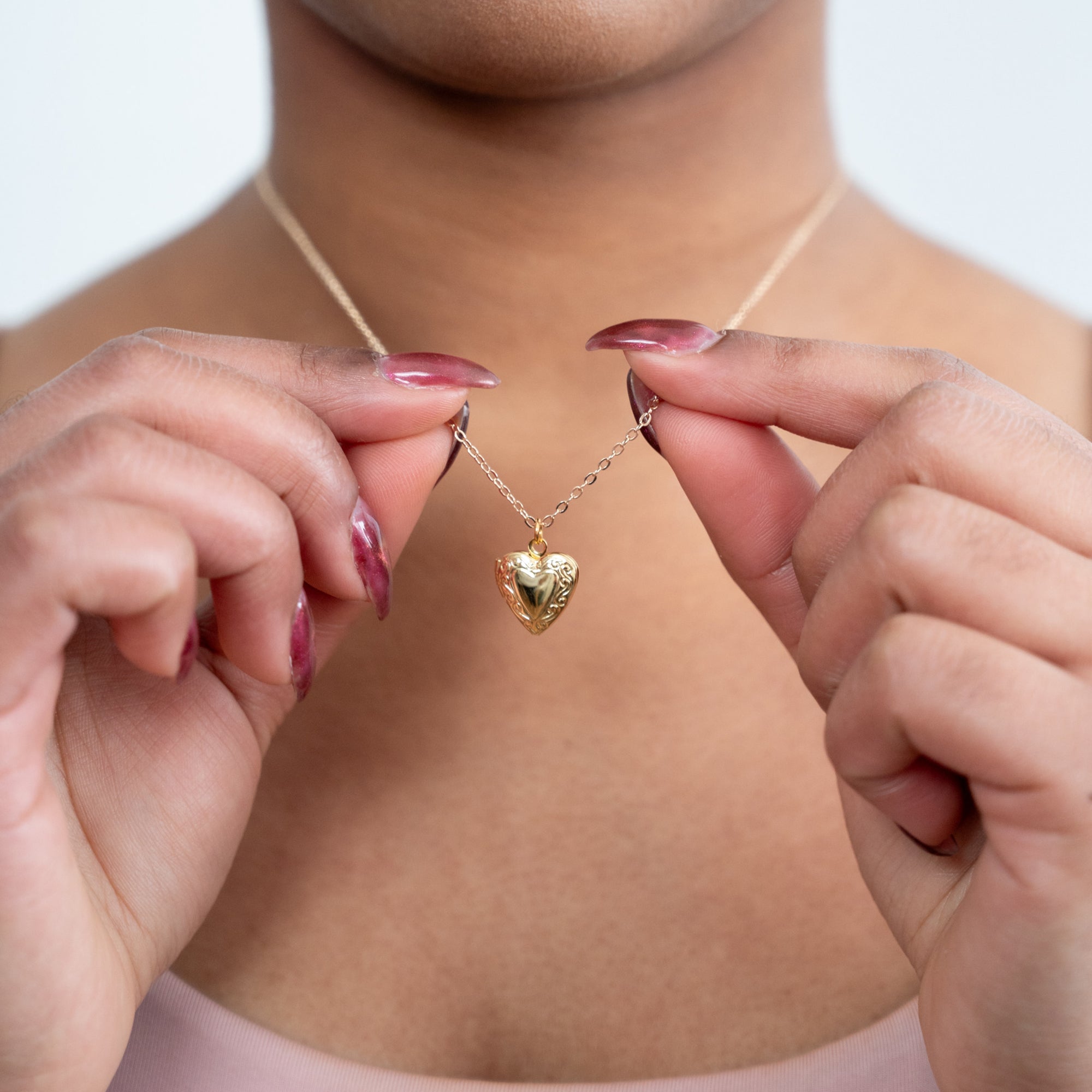 Heart-Shaped Locket Necklace