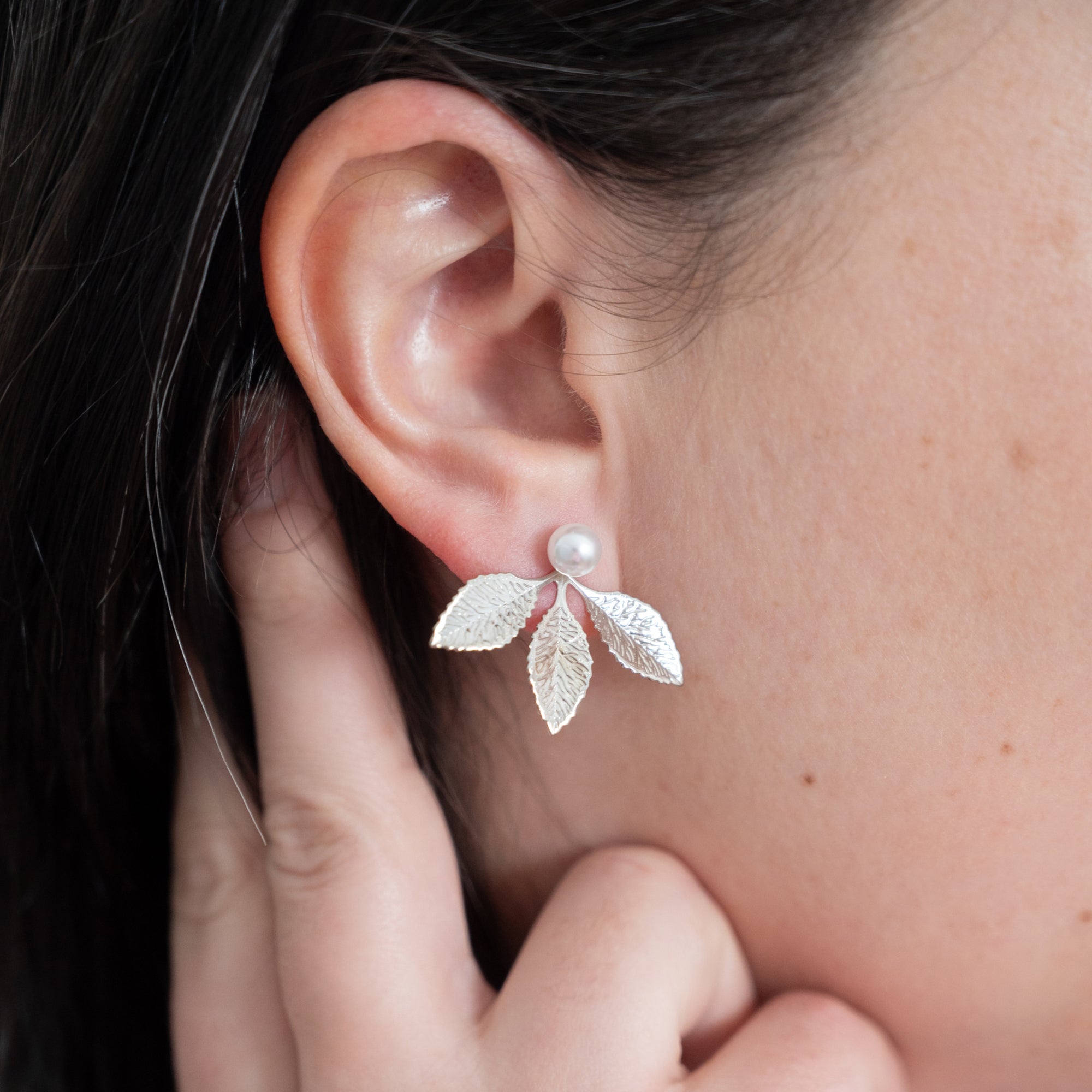 Leaf Ear Jackets | Birch Jewellery
