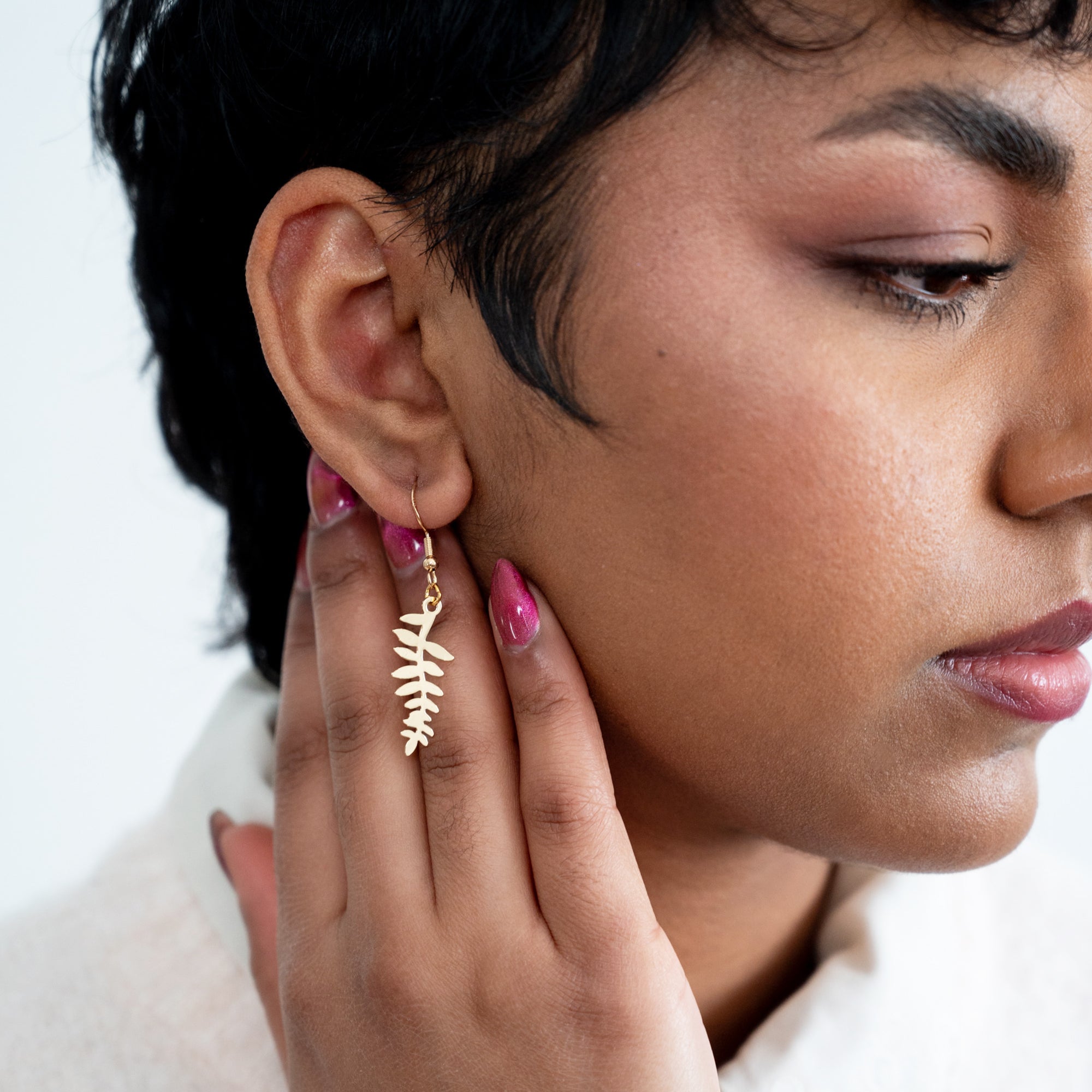 Fern Leaf Earrings1