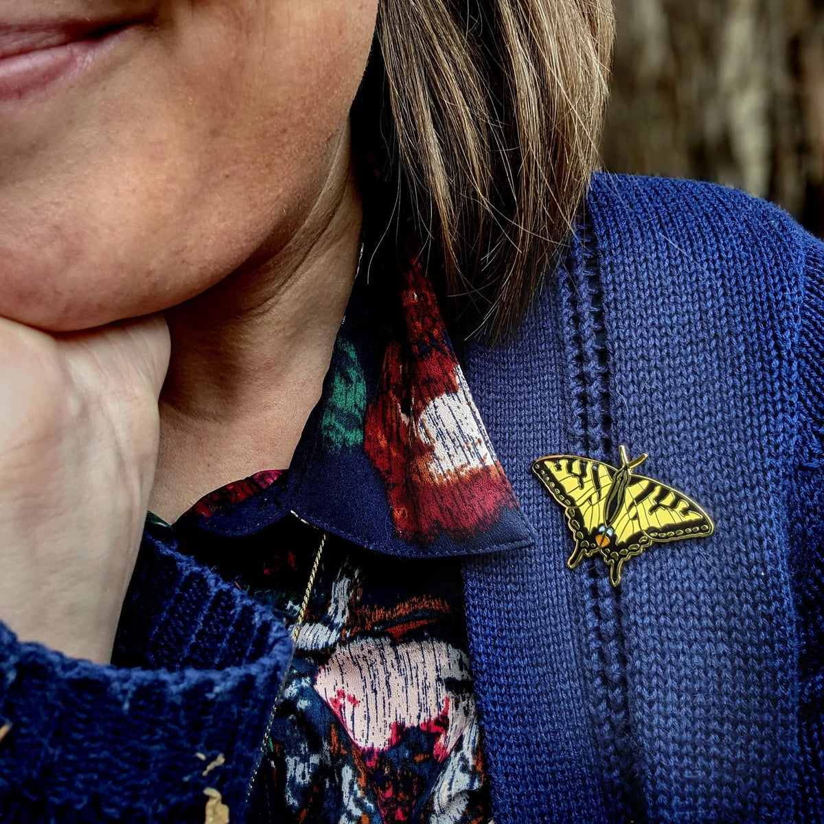 Tiger Swallowtail Butterfly Enamel Pin