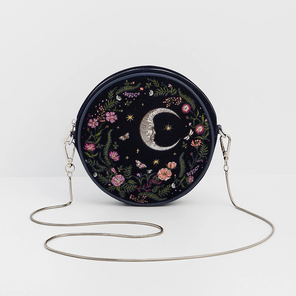 Crescent Moon Embroidered Purse | Fable England