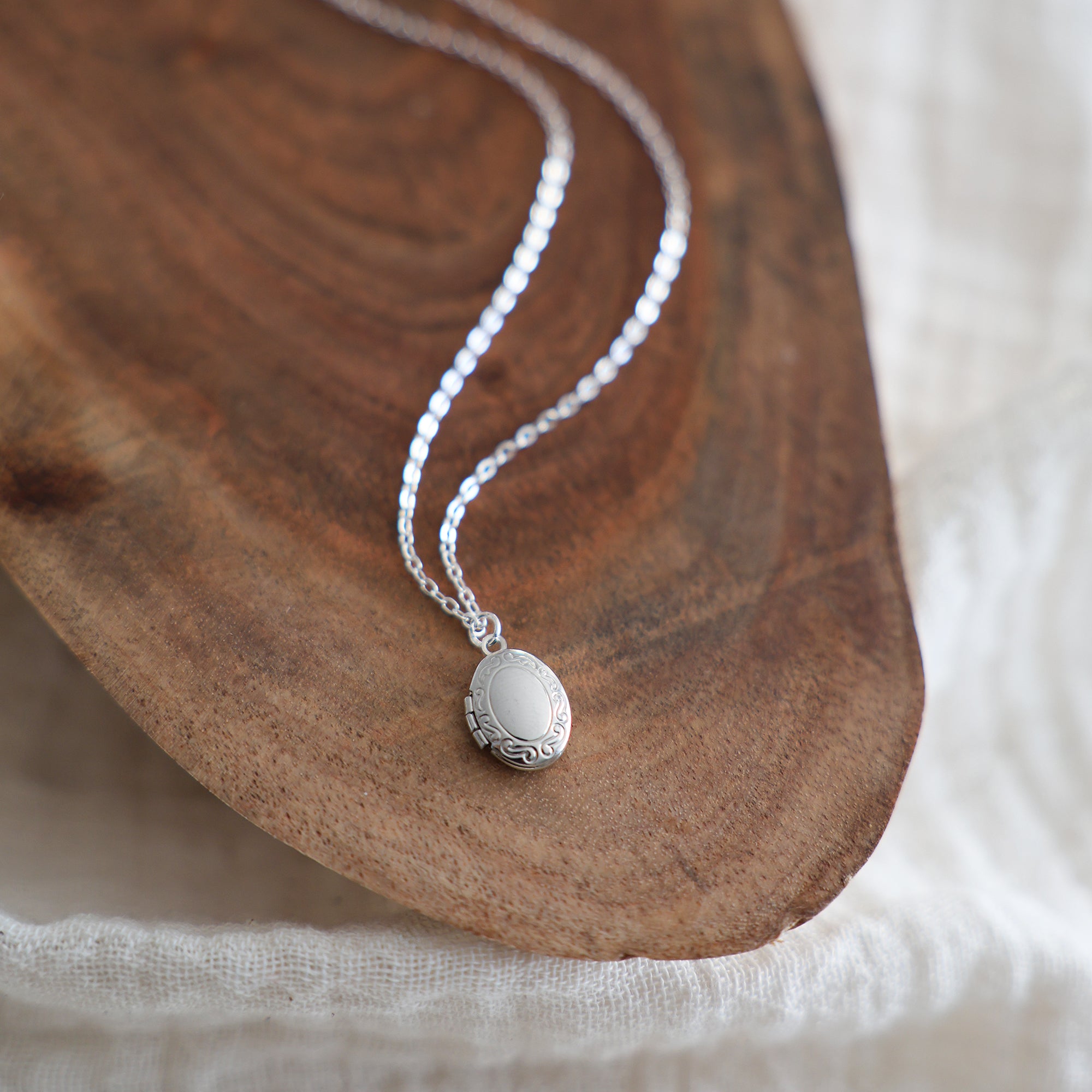 Oval Locket Necklace