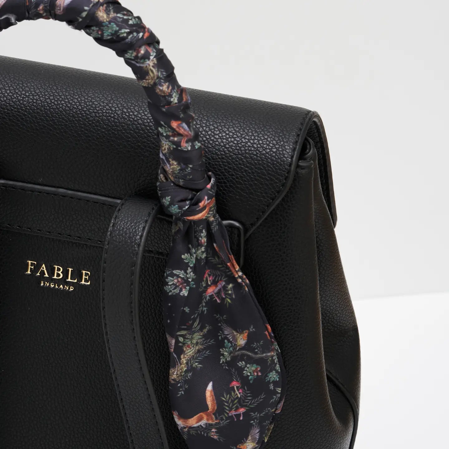 Black Vegan Leather Backpack | Fable England