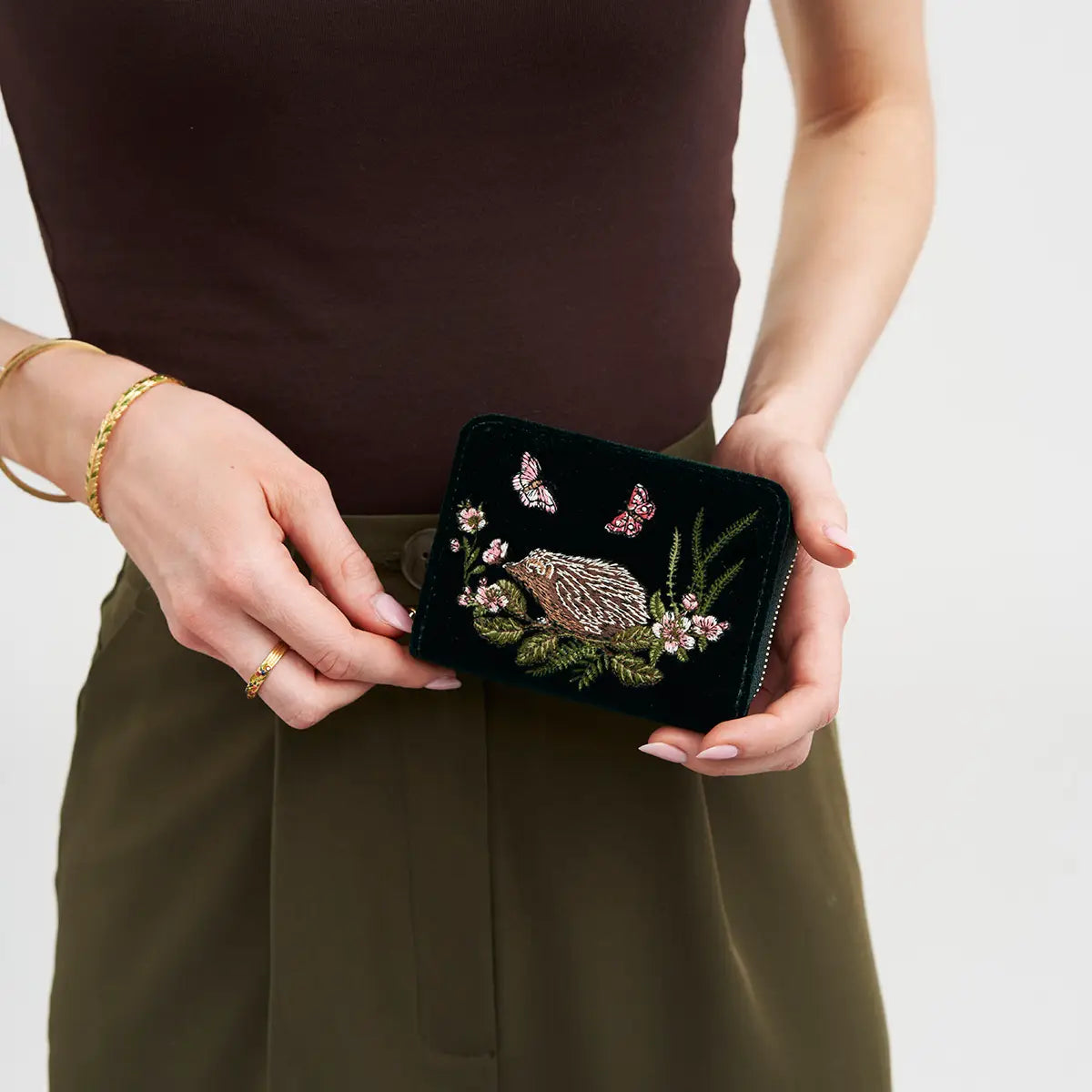 Hedgehog Embroidered Wallet | Fable England