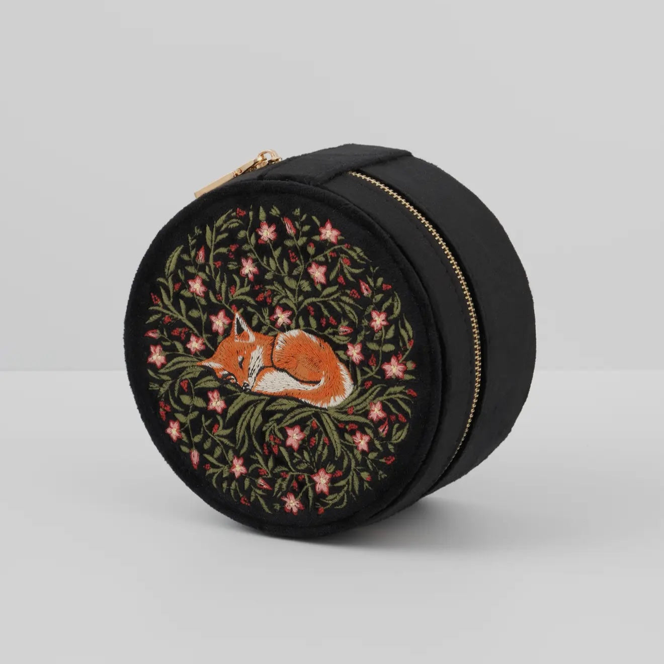 Fox Embroidered Jewellery Box