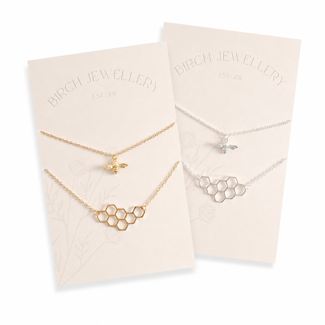Bee & Honeycomb Necklace Set