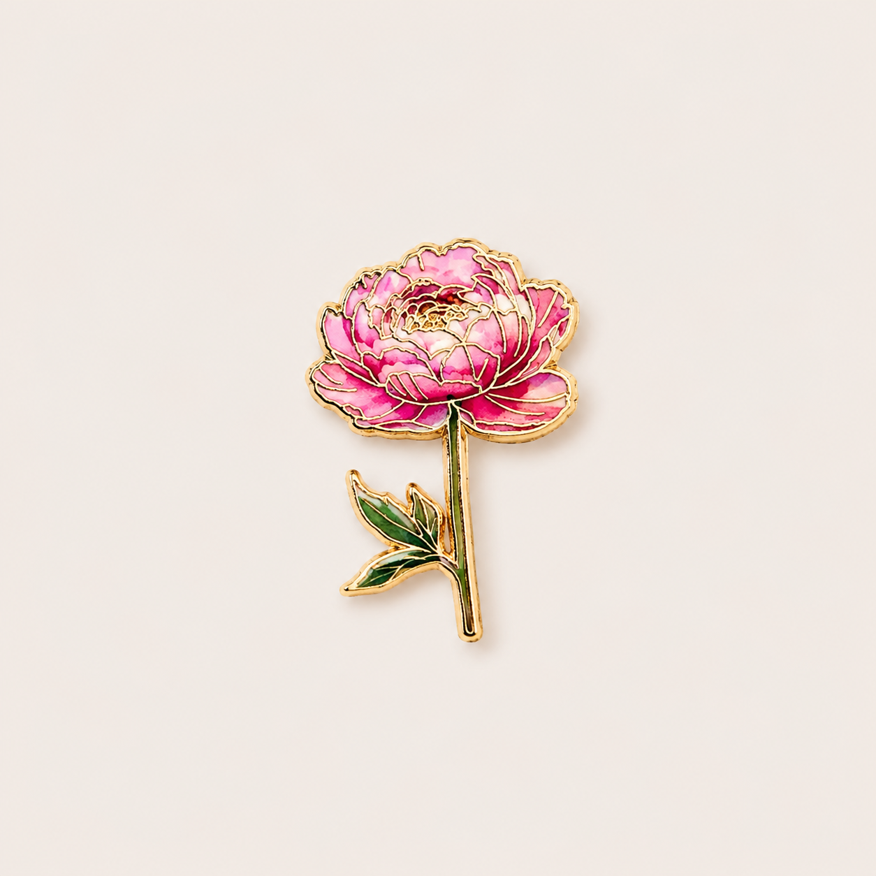 Peony Enamel Pin