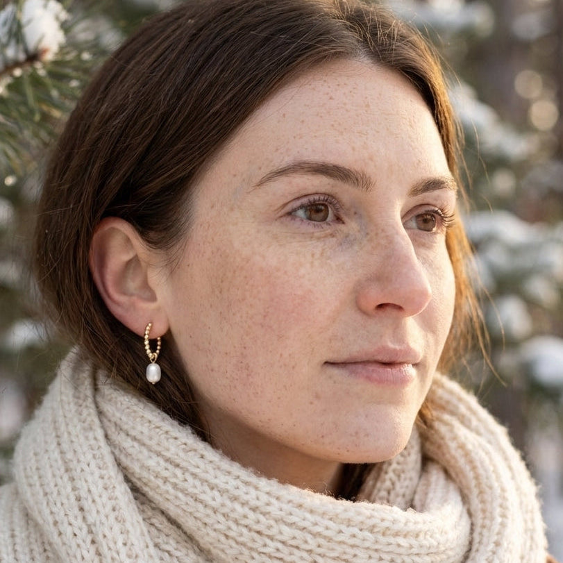 Heirloom Pearl Hoop Earrings