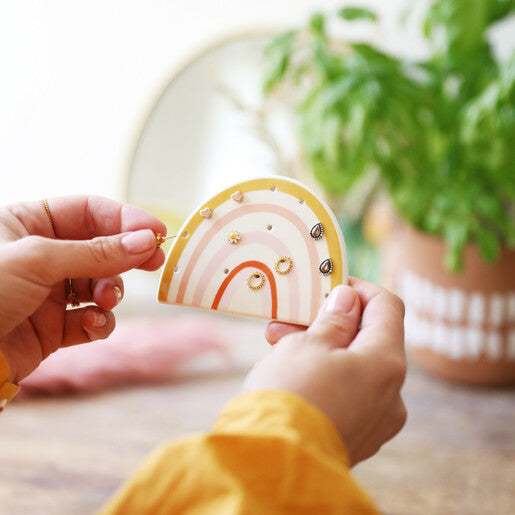 Rainbow Ceramic Earring Stand