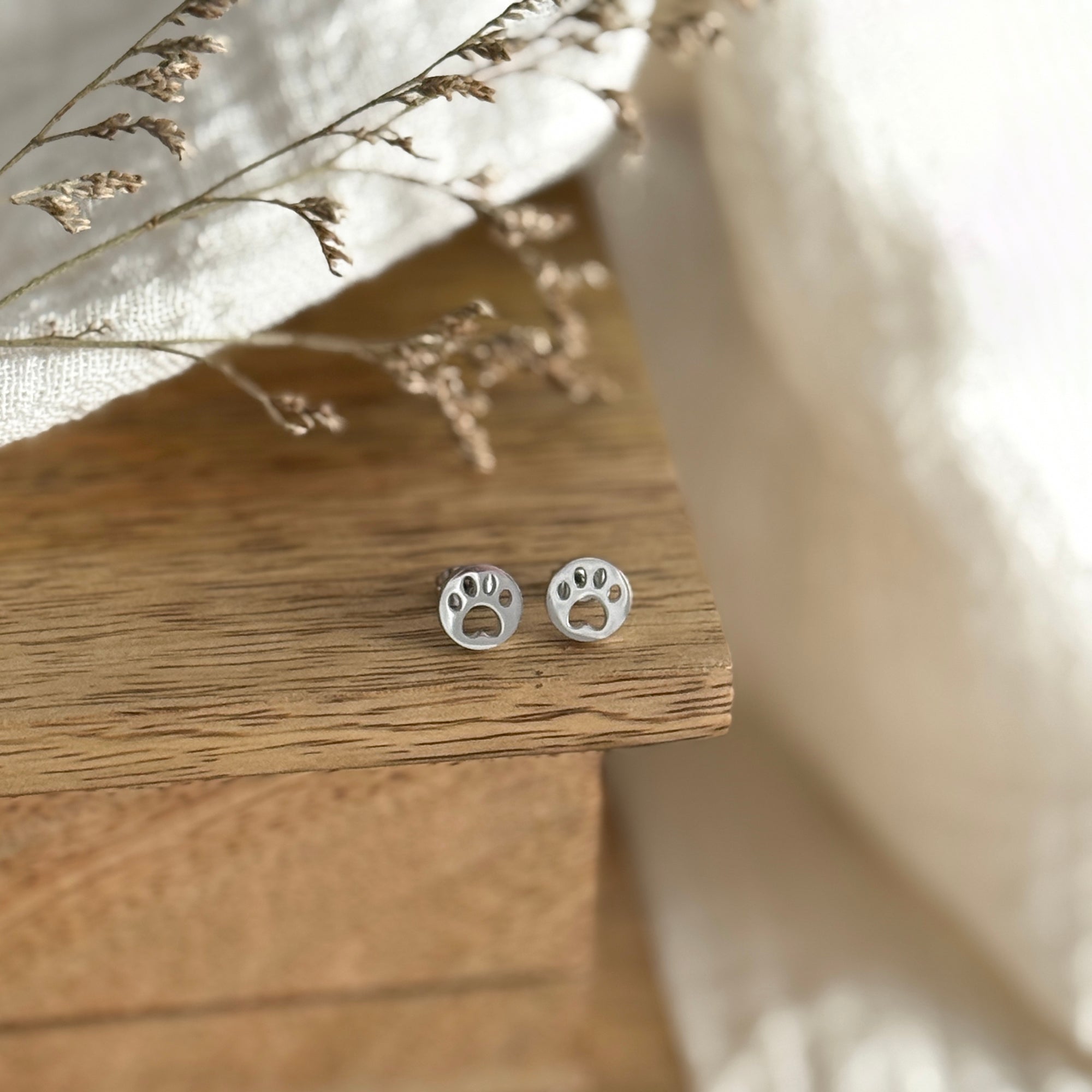 Mini Paw Print Earrings