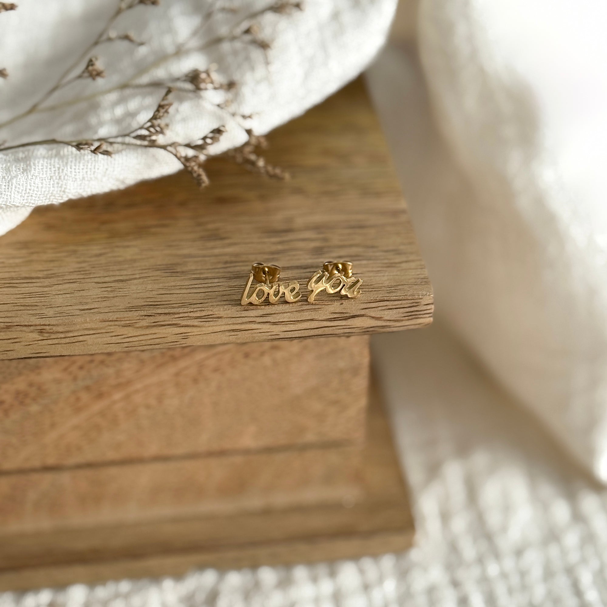 Mini "Love You" Earrings
