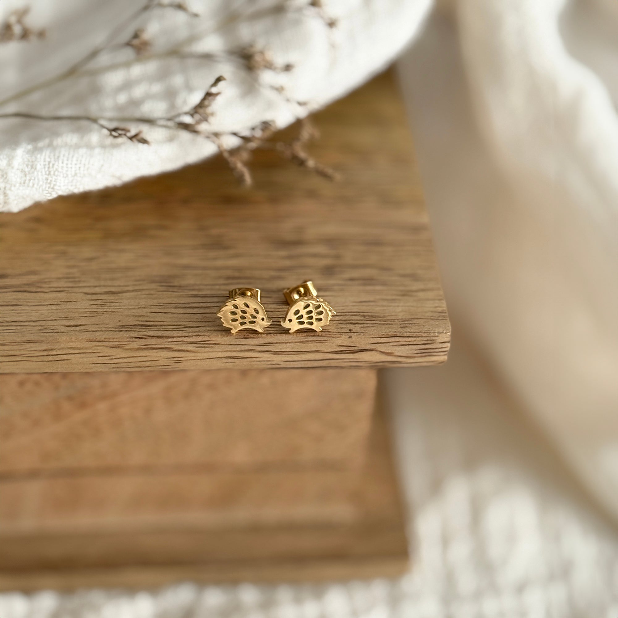 Mini Hedgehog Earrings