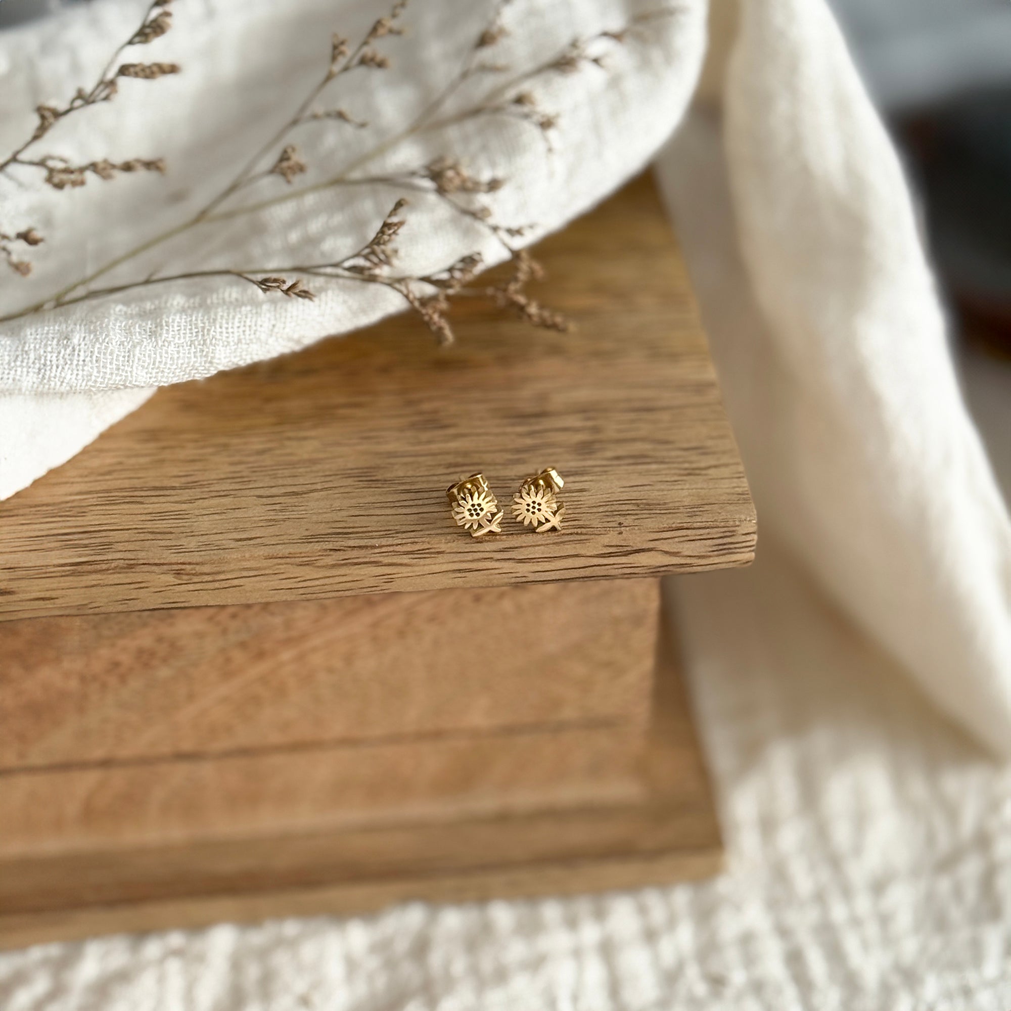 Mini Sunflower Earrings