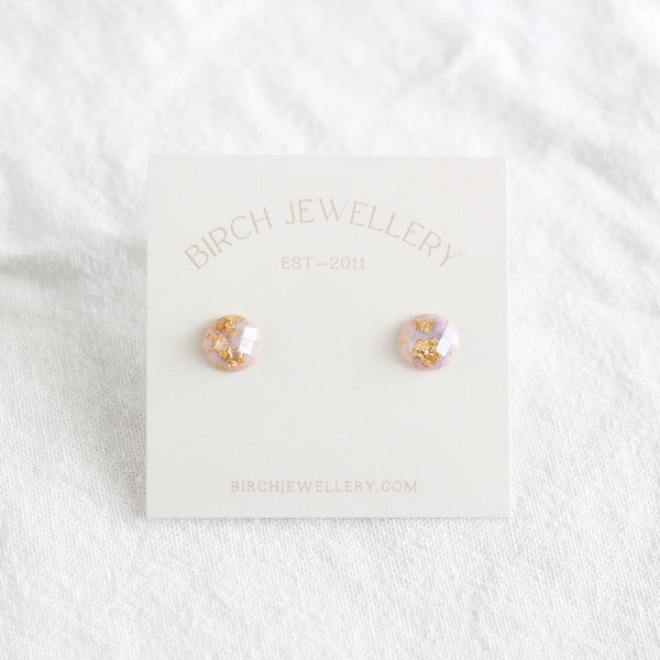 Lavender & Gold Earrings
