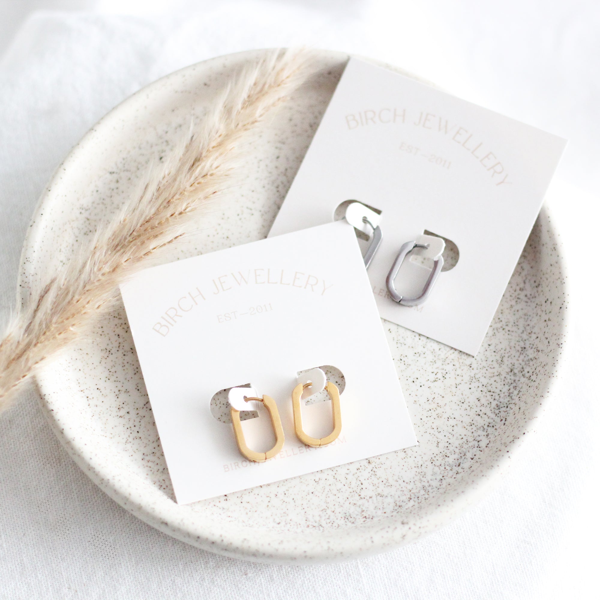 Oval Huggie Hoops