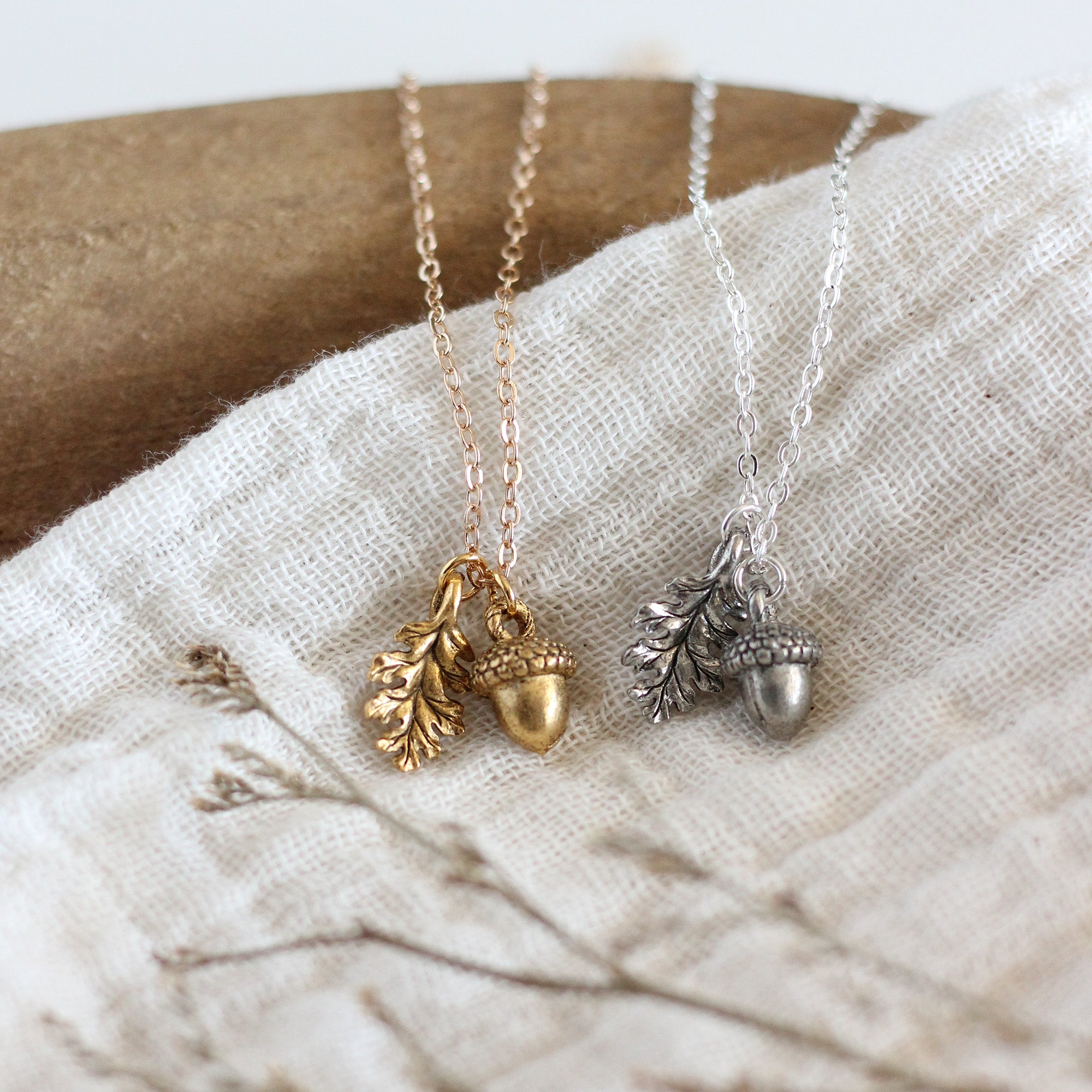 Acorn & Oak Leaf Necklace