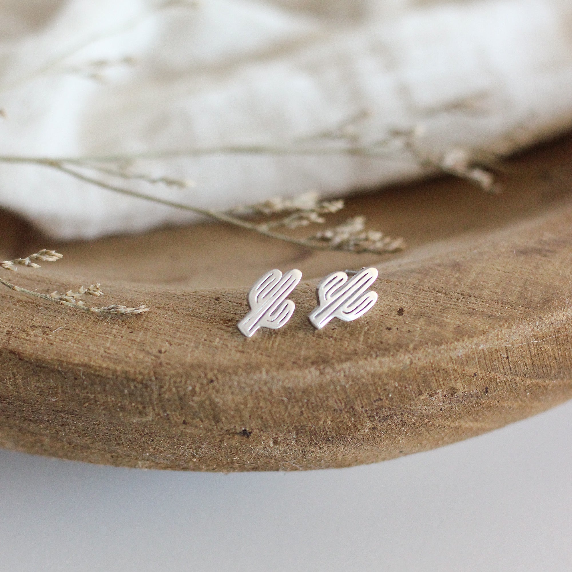 Mini Cactus Earrings