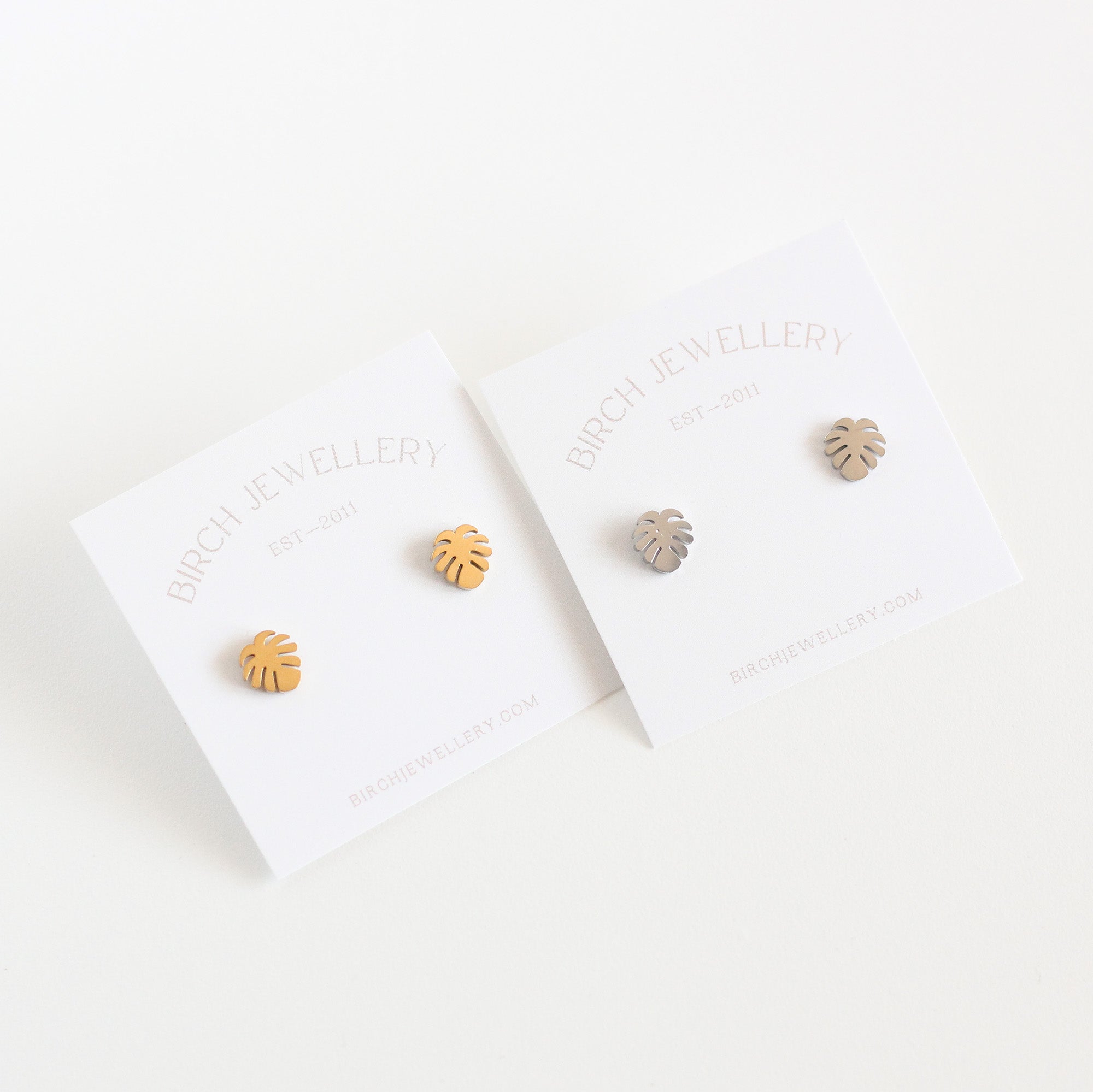 Mini Monstera Leaf Earrings