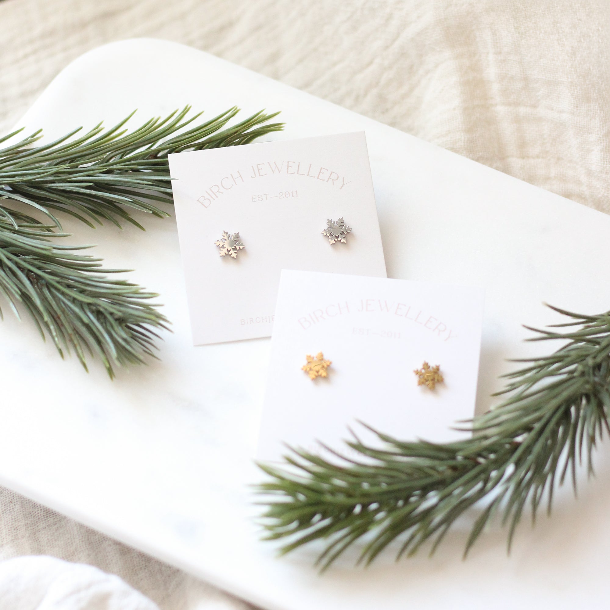 Mini Snowflake Earrings