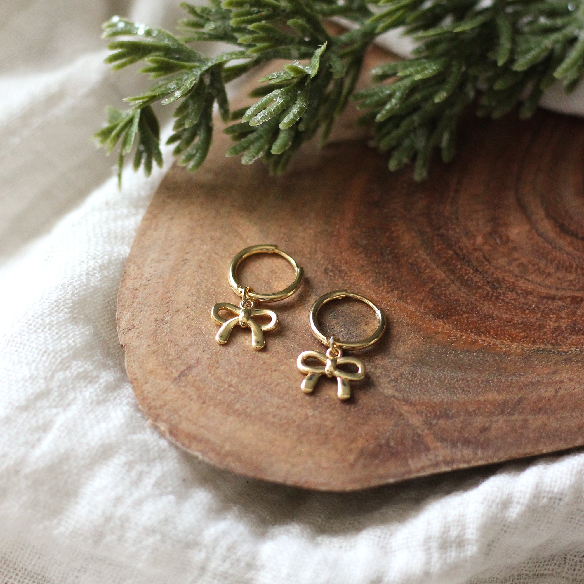 Bow Hoop Earrings