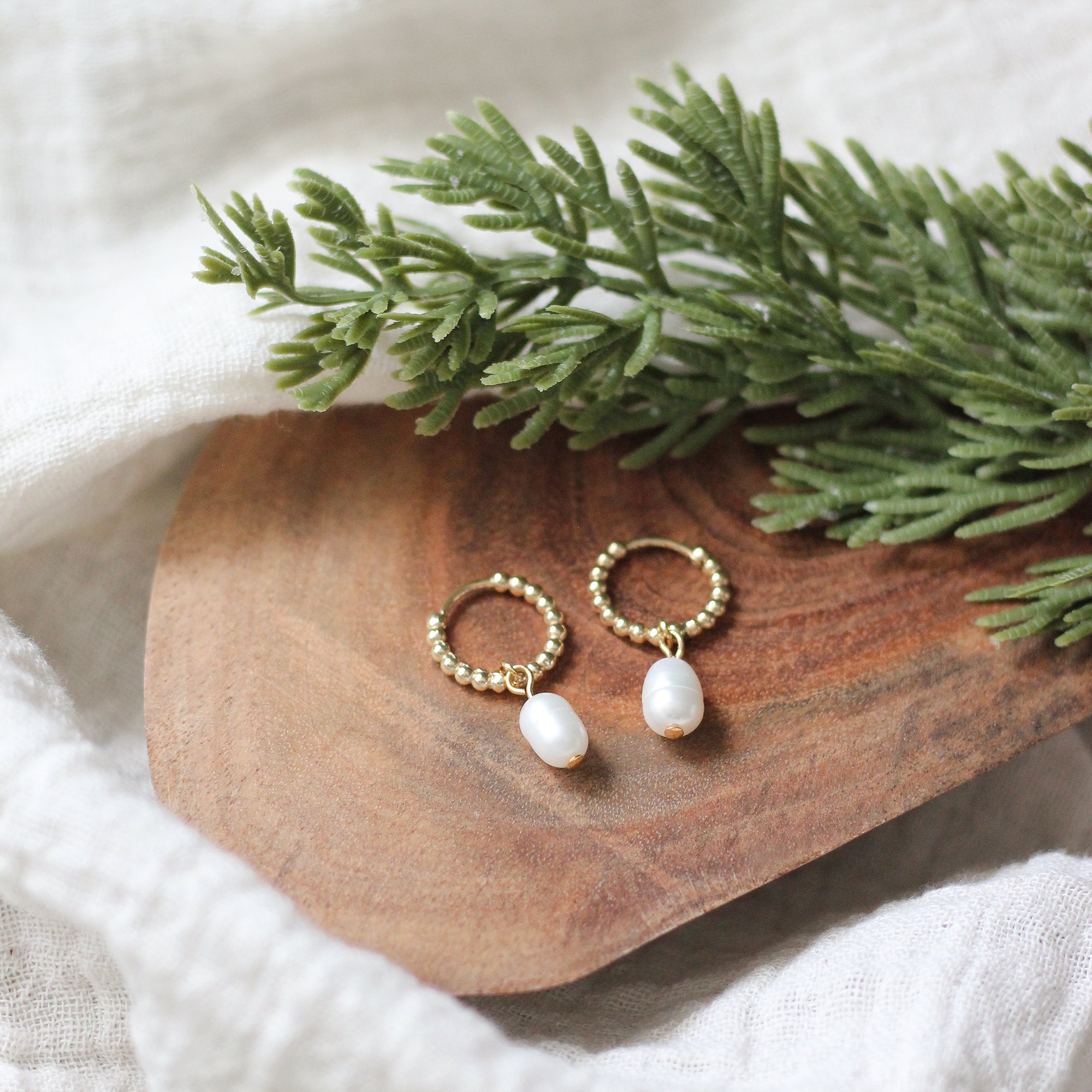 Heirloom Pearl Hoop Earrings