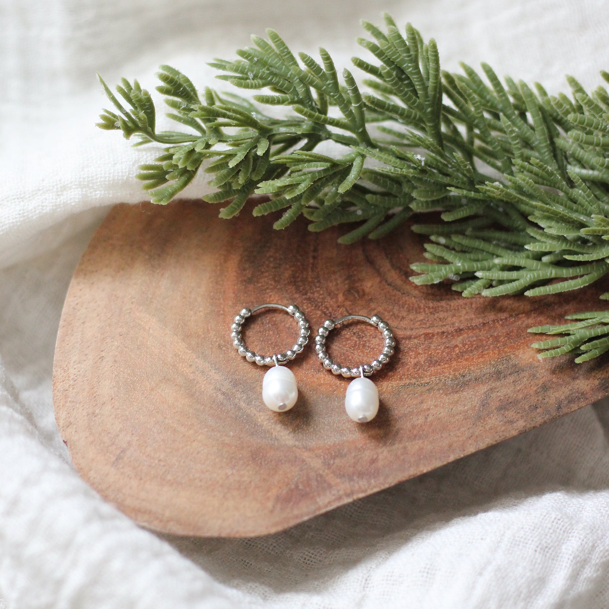 Heirloom Pearl Hoop Earrings