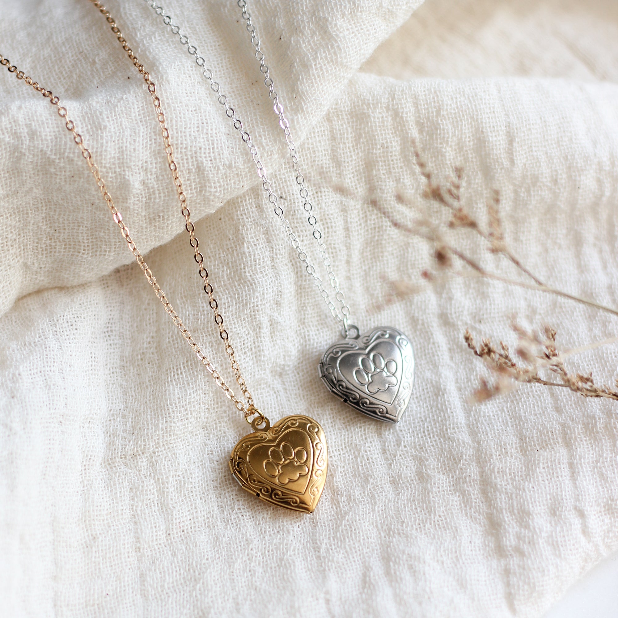 Paw Print Locket Necklace | Add Your Photo