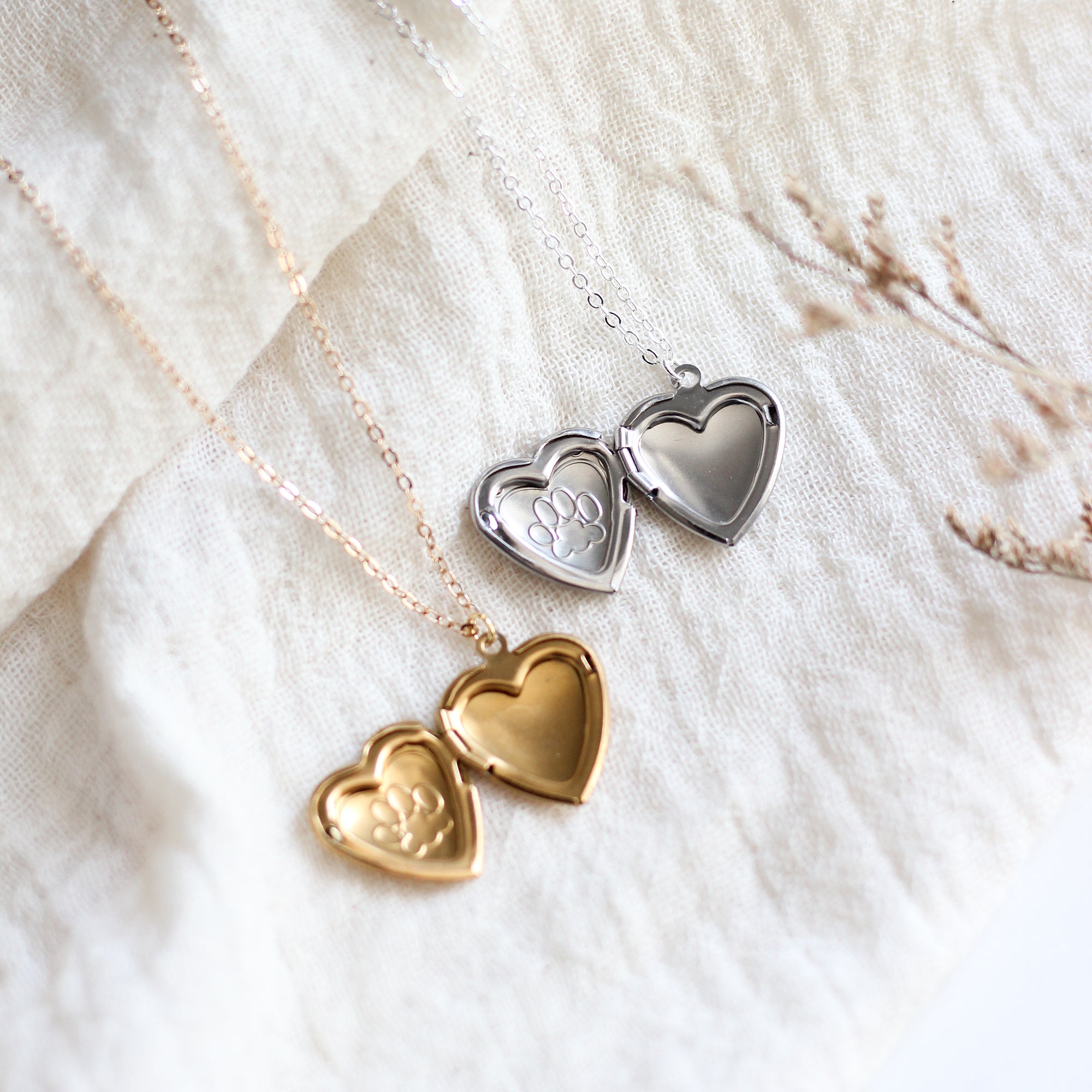 Paw Print Locket Necklace | Add Your Photo