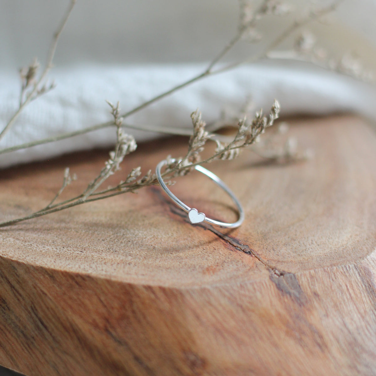 Mini Heart Ring - Sterling Silver