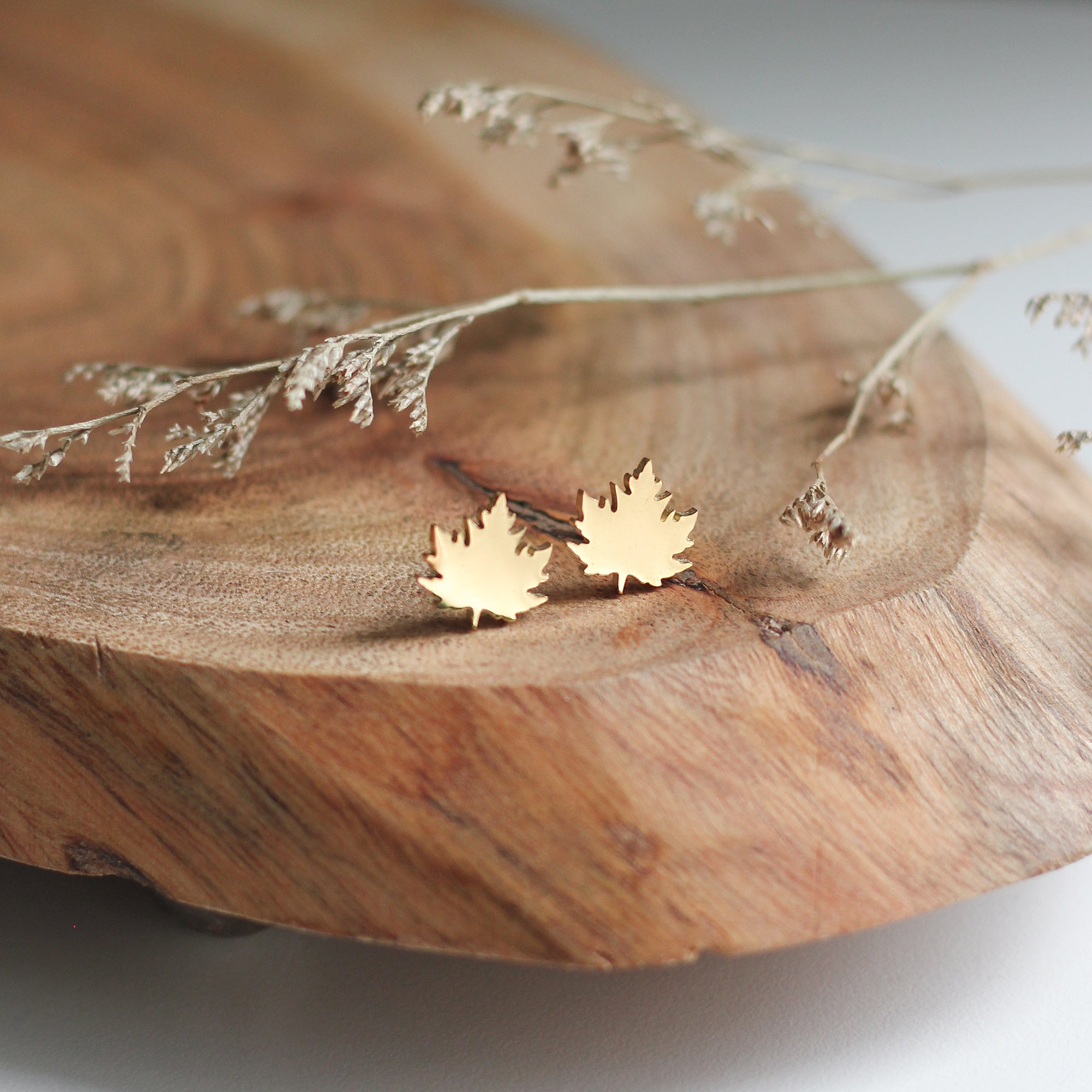 Mini Canadian Maple Earrings