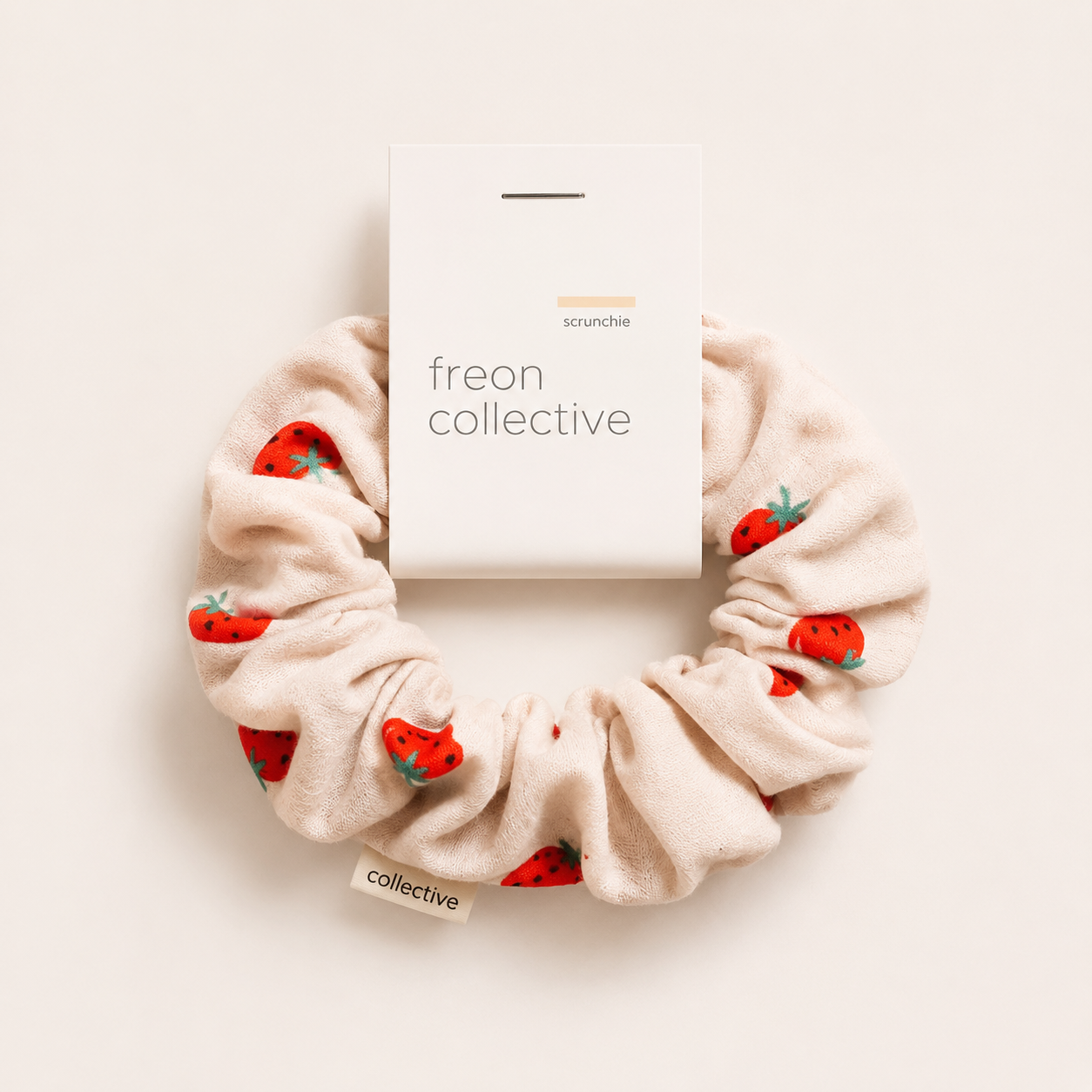 Strawberry Organic Cotton Srunchie