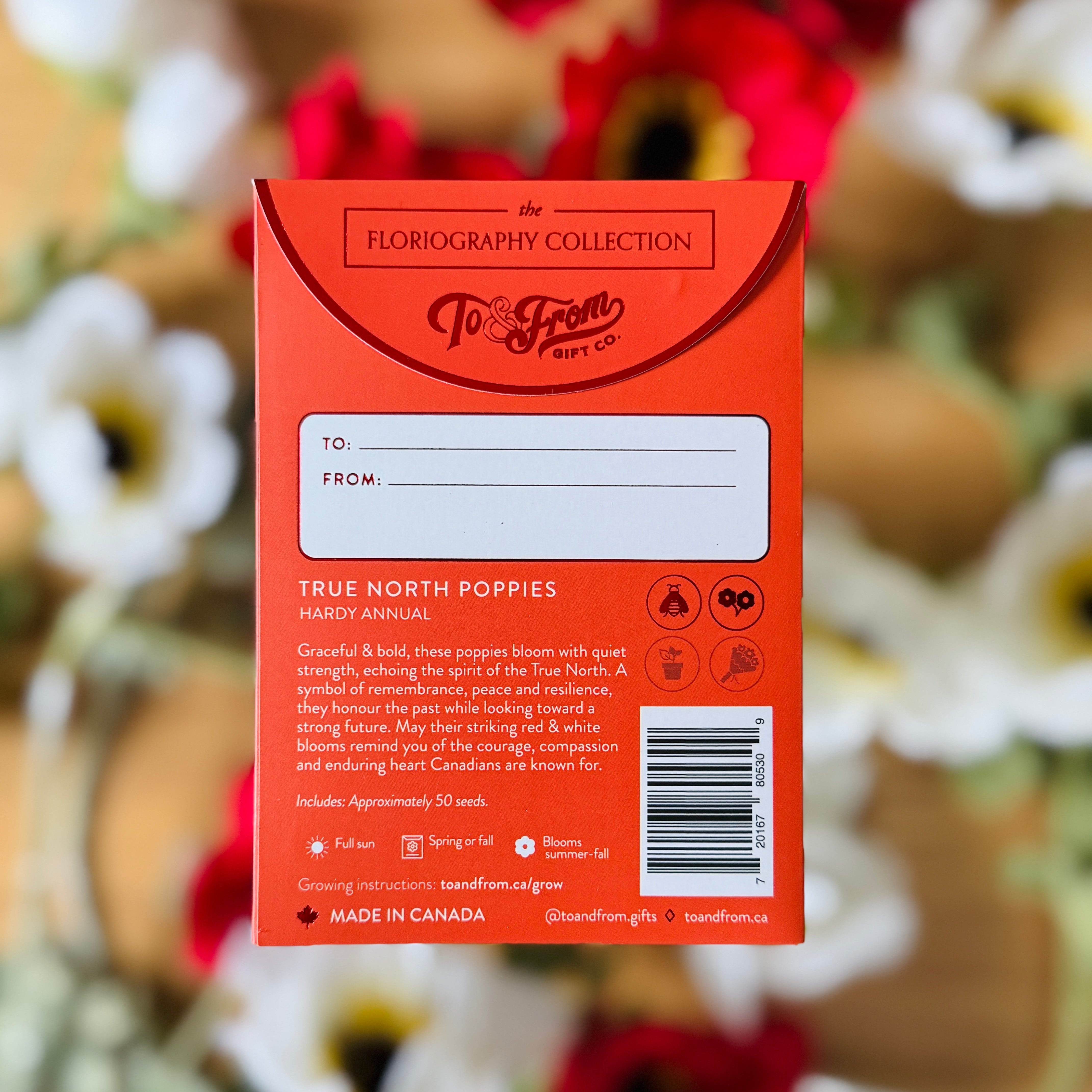 True North Red & White Poppies Seed Pack