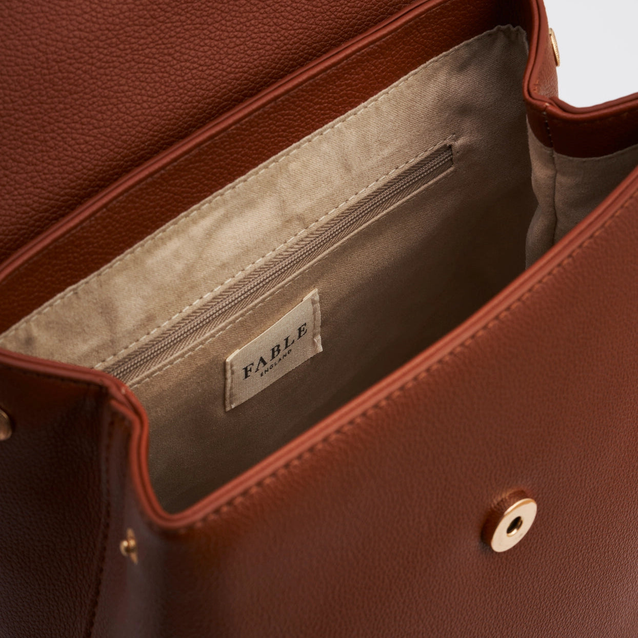 Tan Vegan Leather Backpack | Fable England
