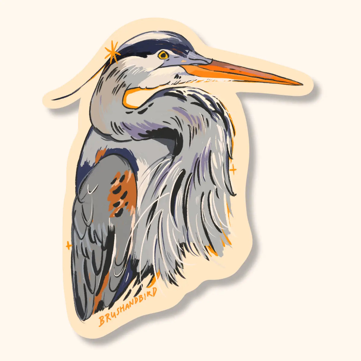 Heron Vinyl Sticker