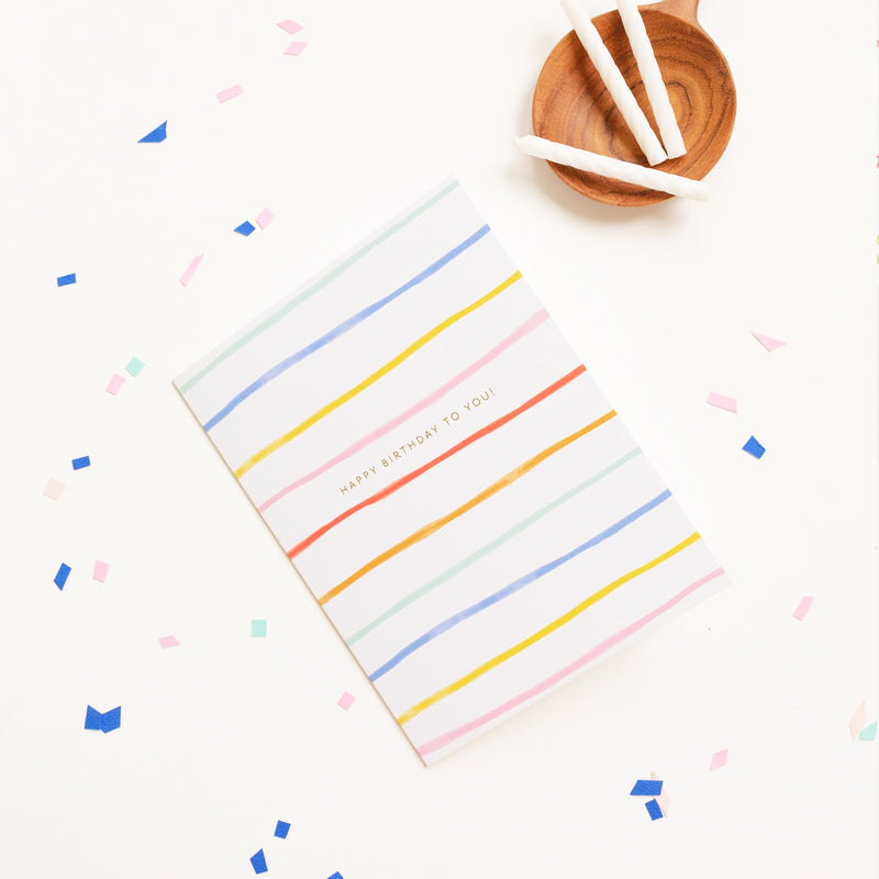 Birthday Stripes Card