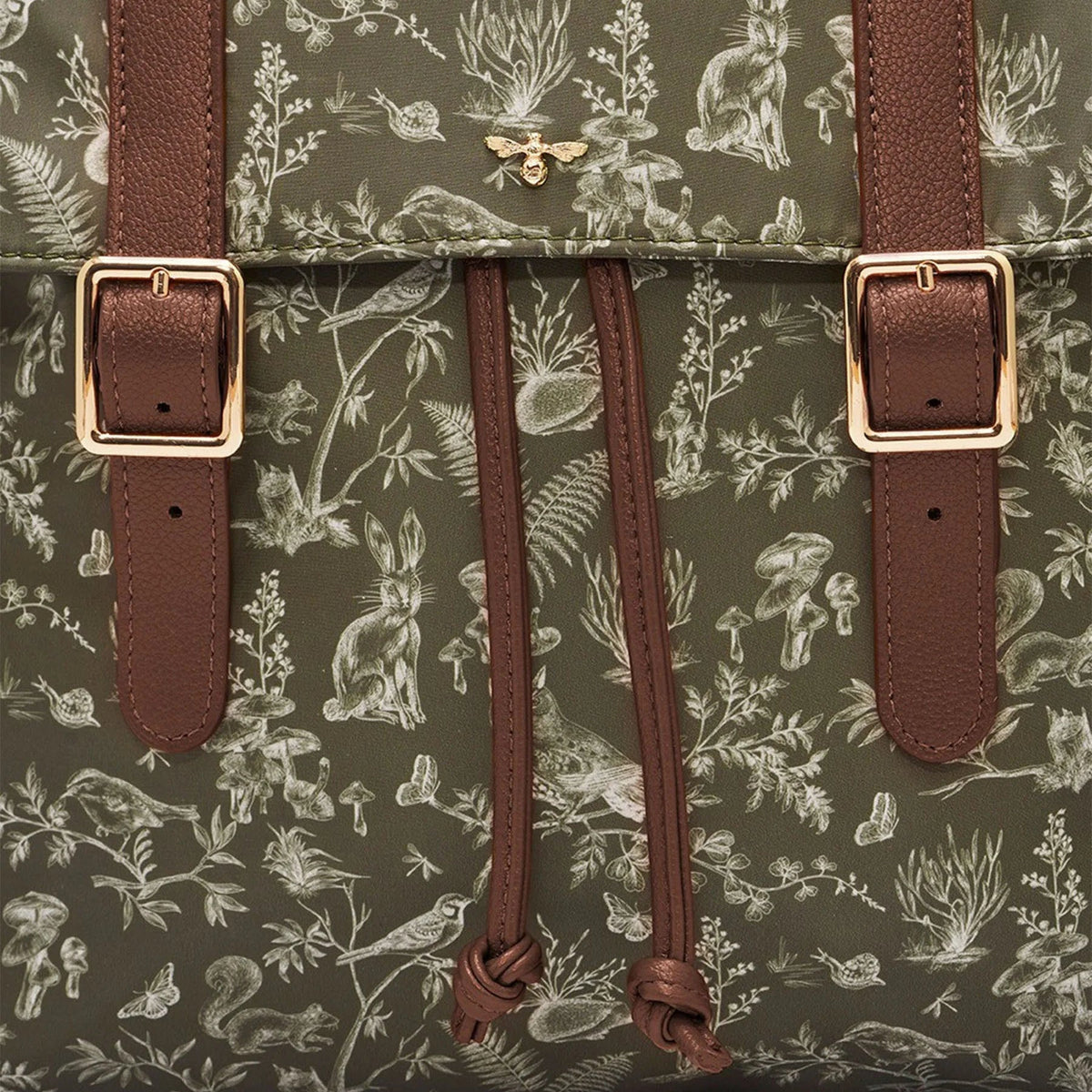Green Nature Print Backpack | Fable England