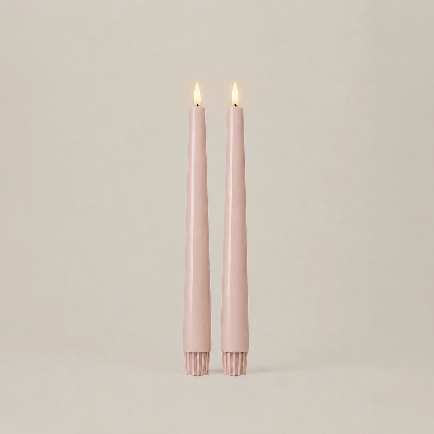 Pink LED Wax Taper Candles
