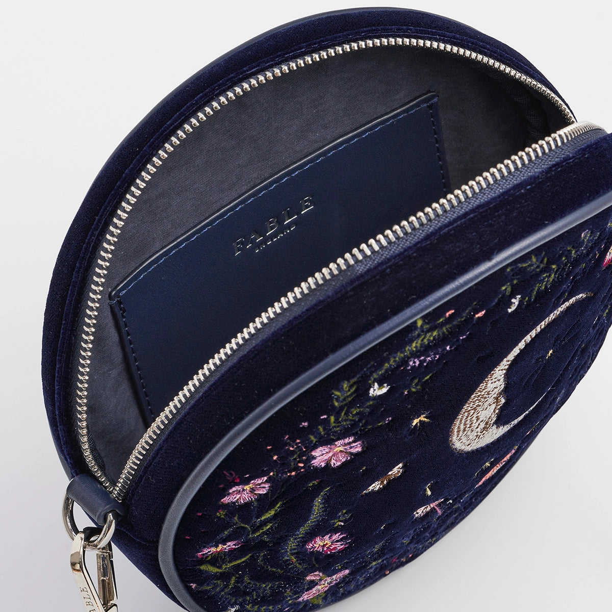 Crescent Moon Embroidered Purse | Fable England