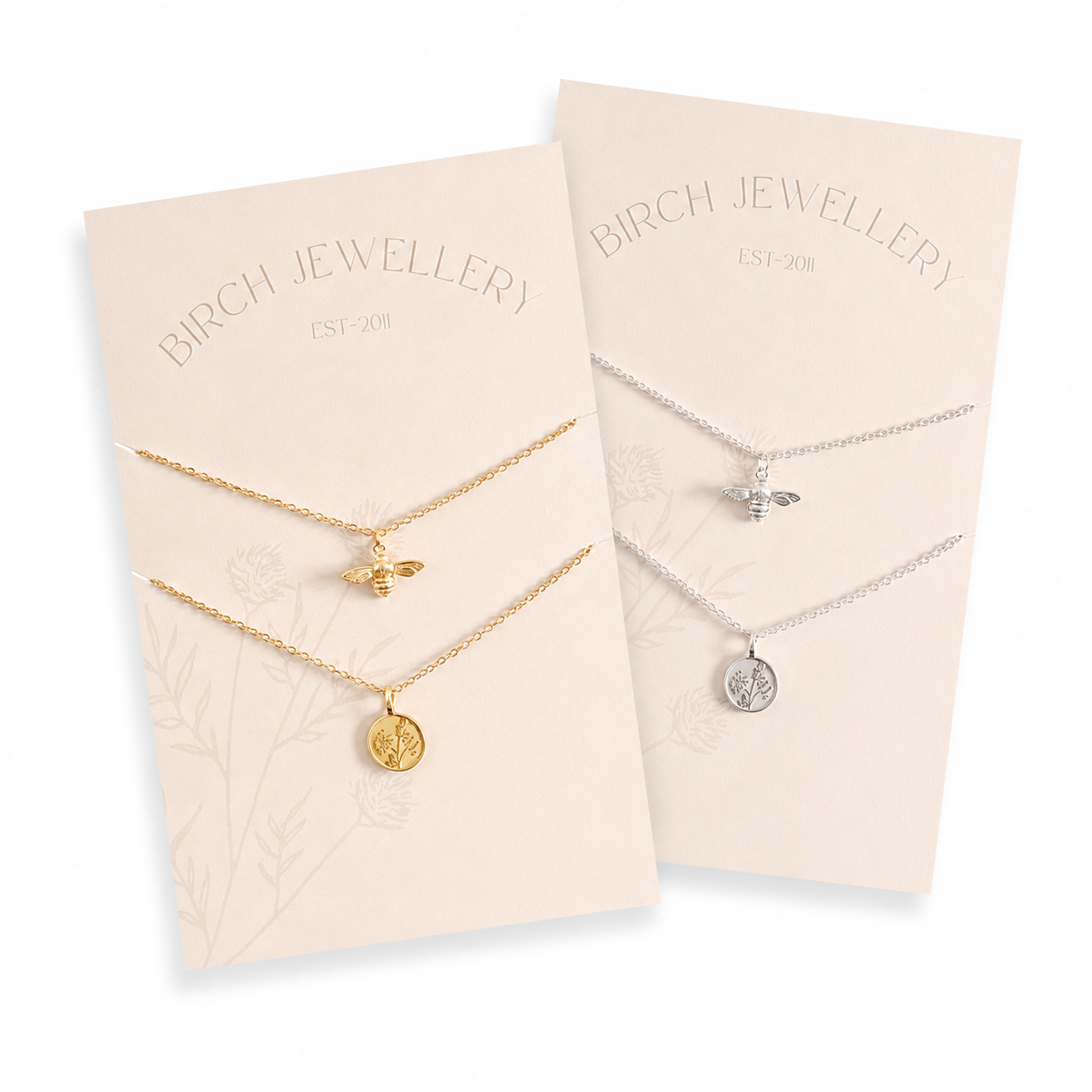 Bee & Wildflower Necklace Set