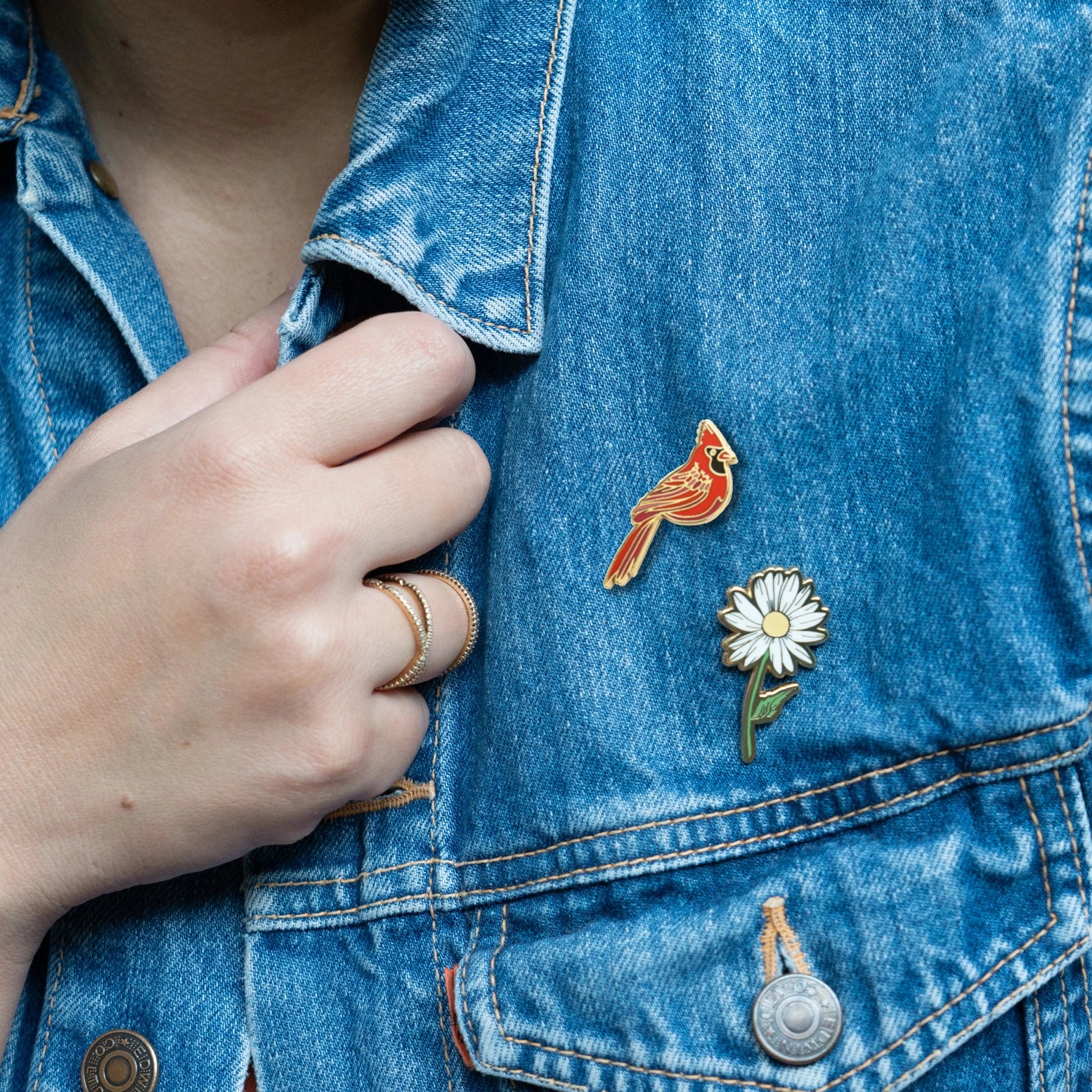 Cardinal Enamel Pin