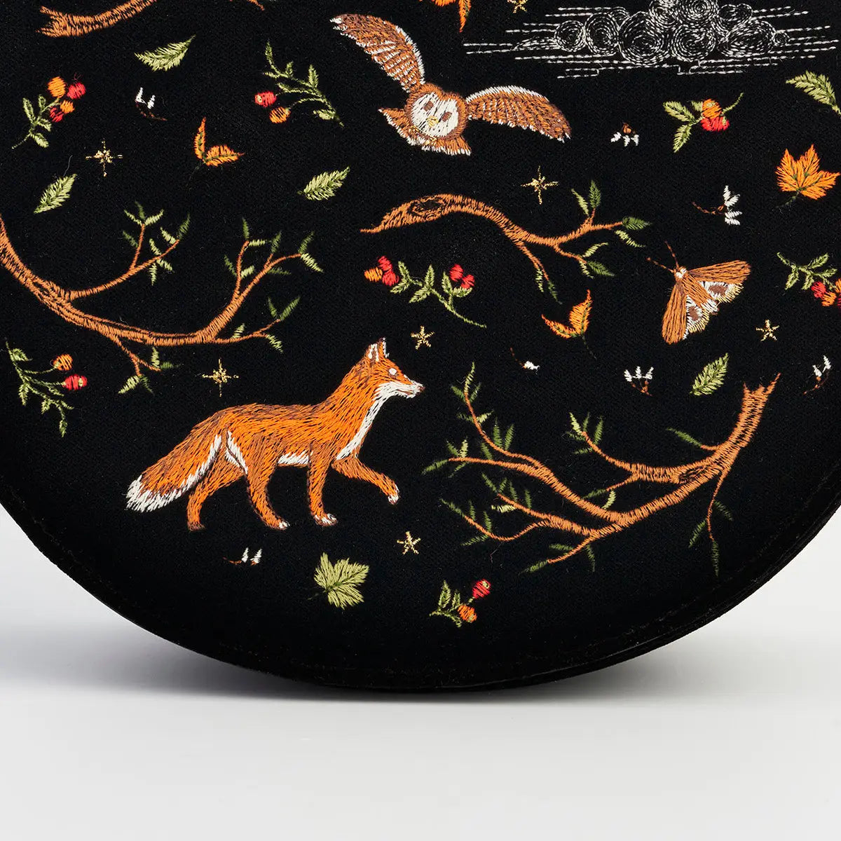 Fox & Owl Embroidered Saddle Bag | Fable England