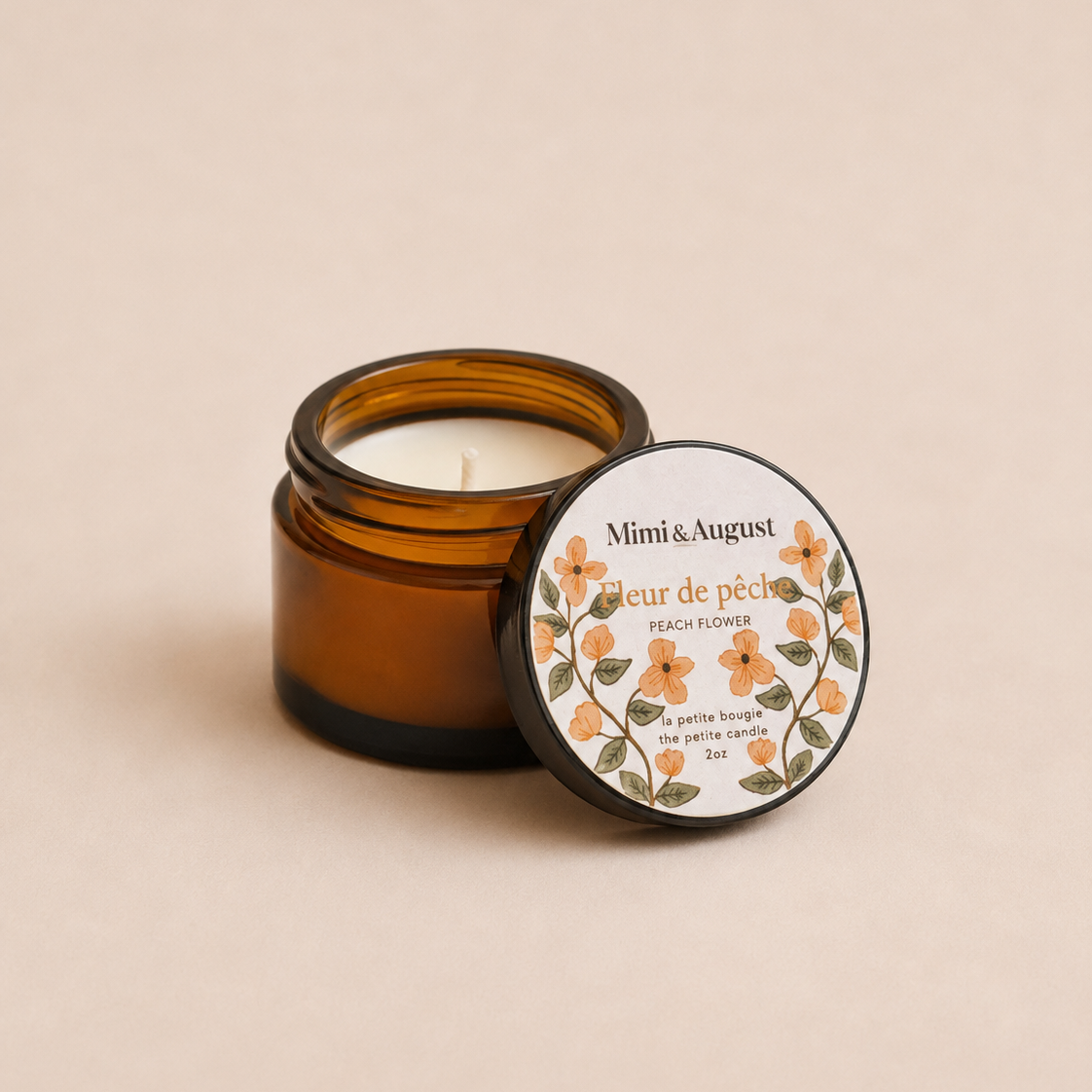 Mini Soy Wax Candle — Fleur de Pêche