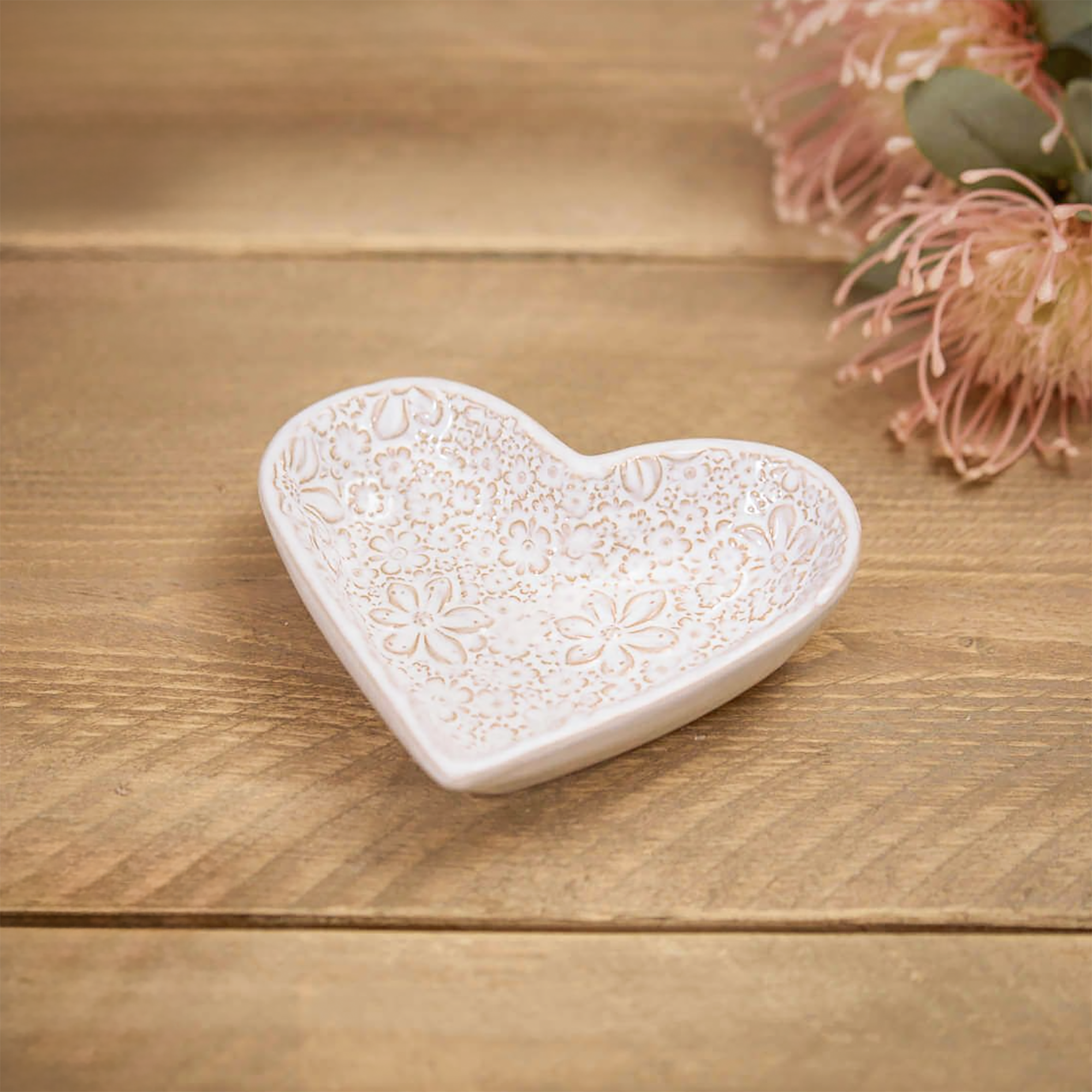 Floral Heart Trinket Dish