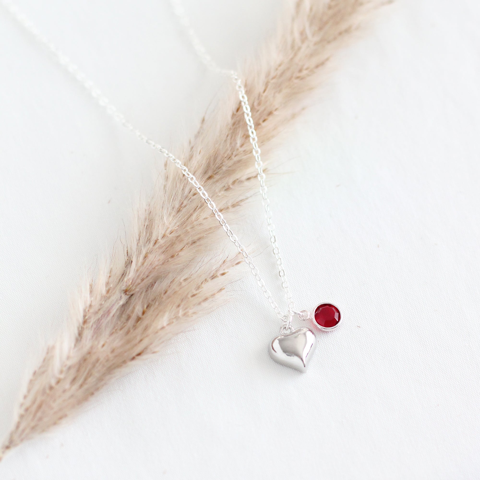 Heart Birthstone Necklace