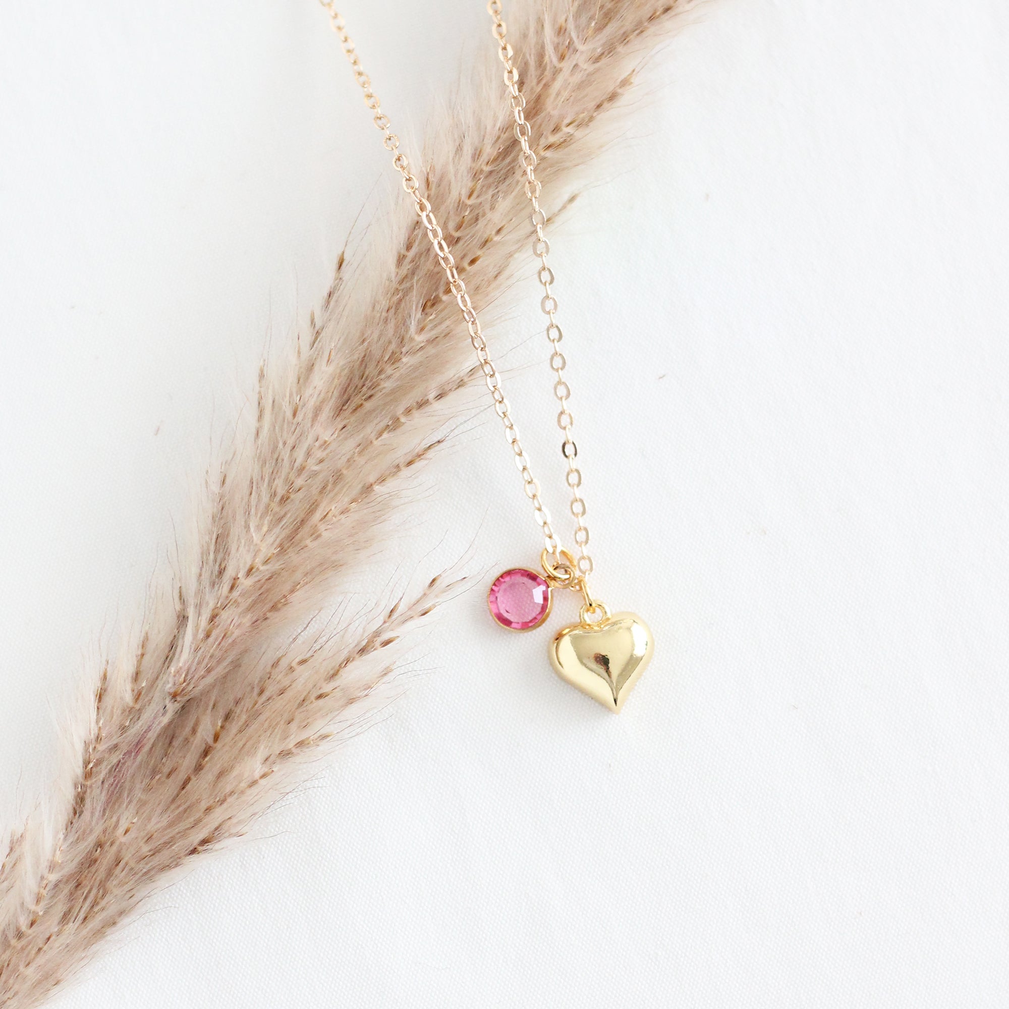 Heart Birthstone Necklace