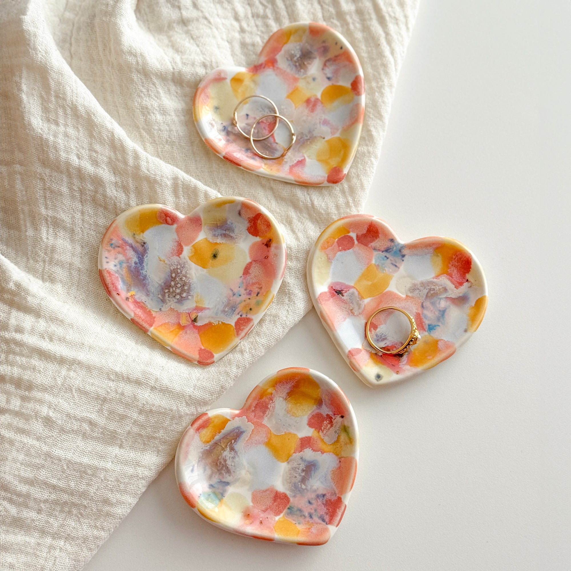 Heart Confetti Ring Dish