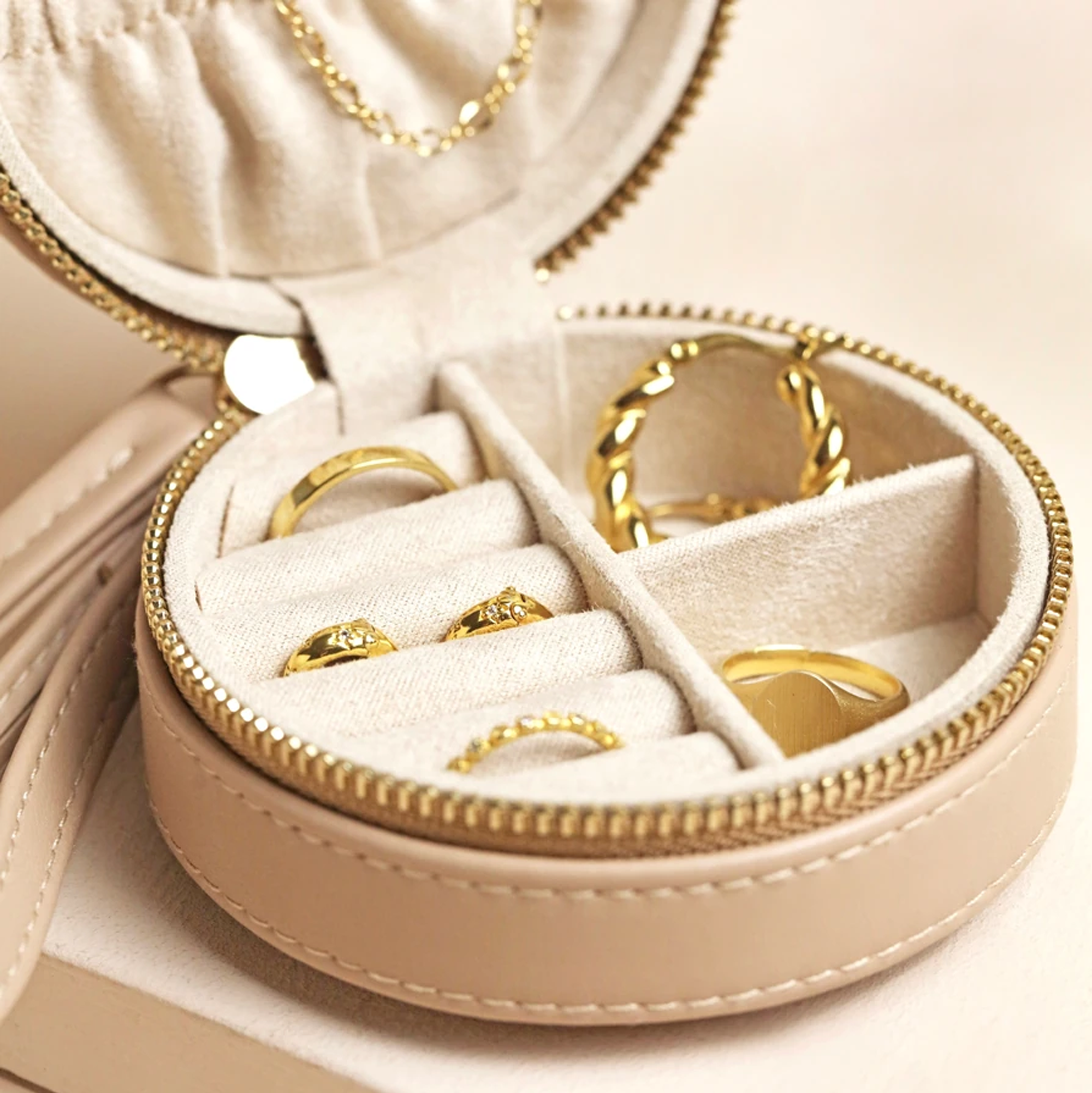 Mini Taupe Travel Case