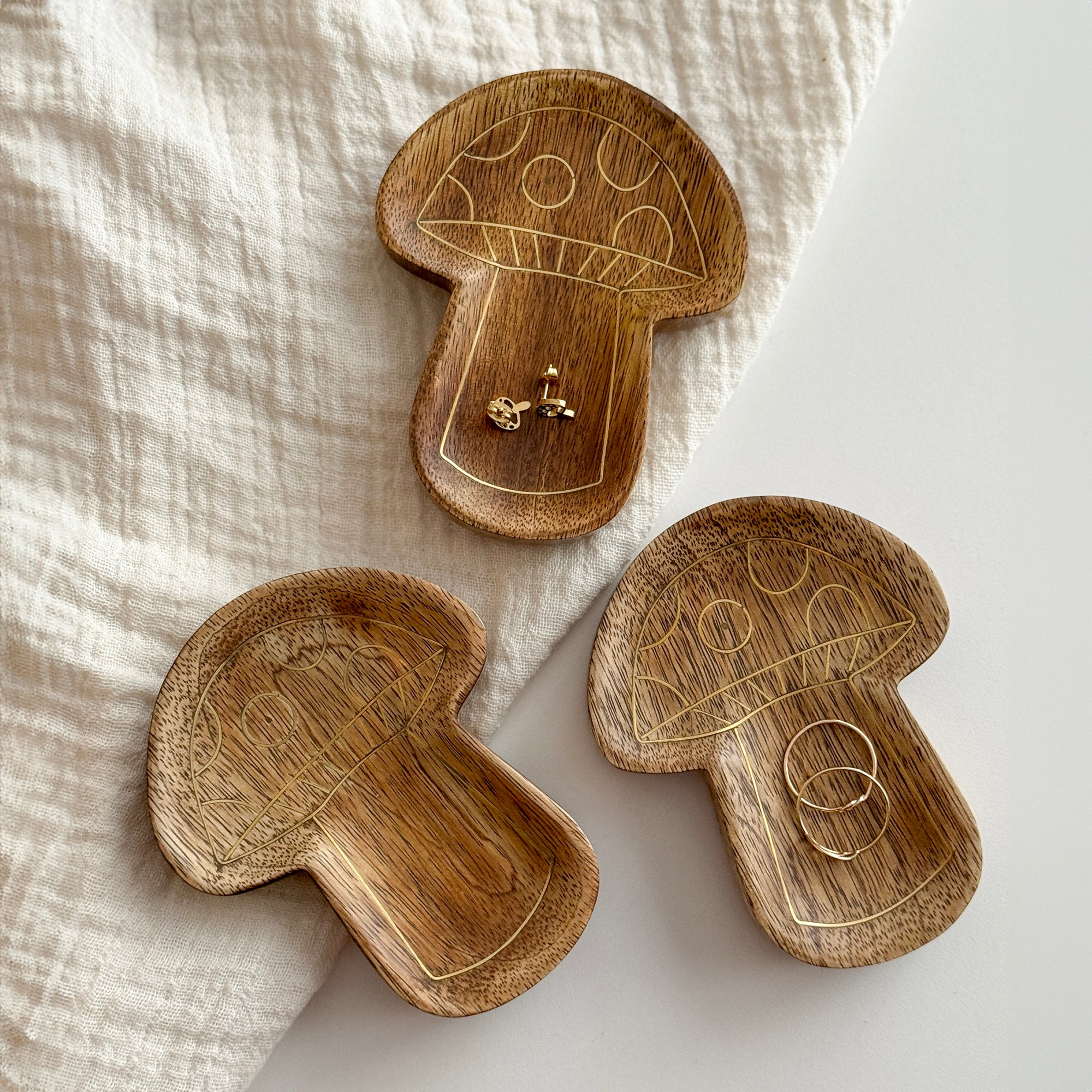 Wood Mushroom Trinket Dish