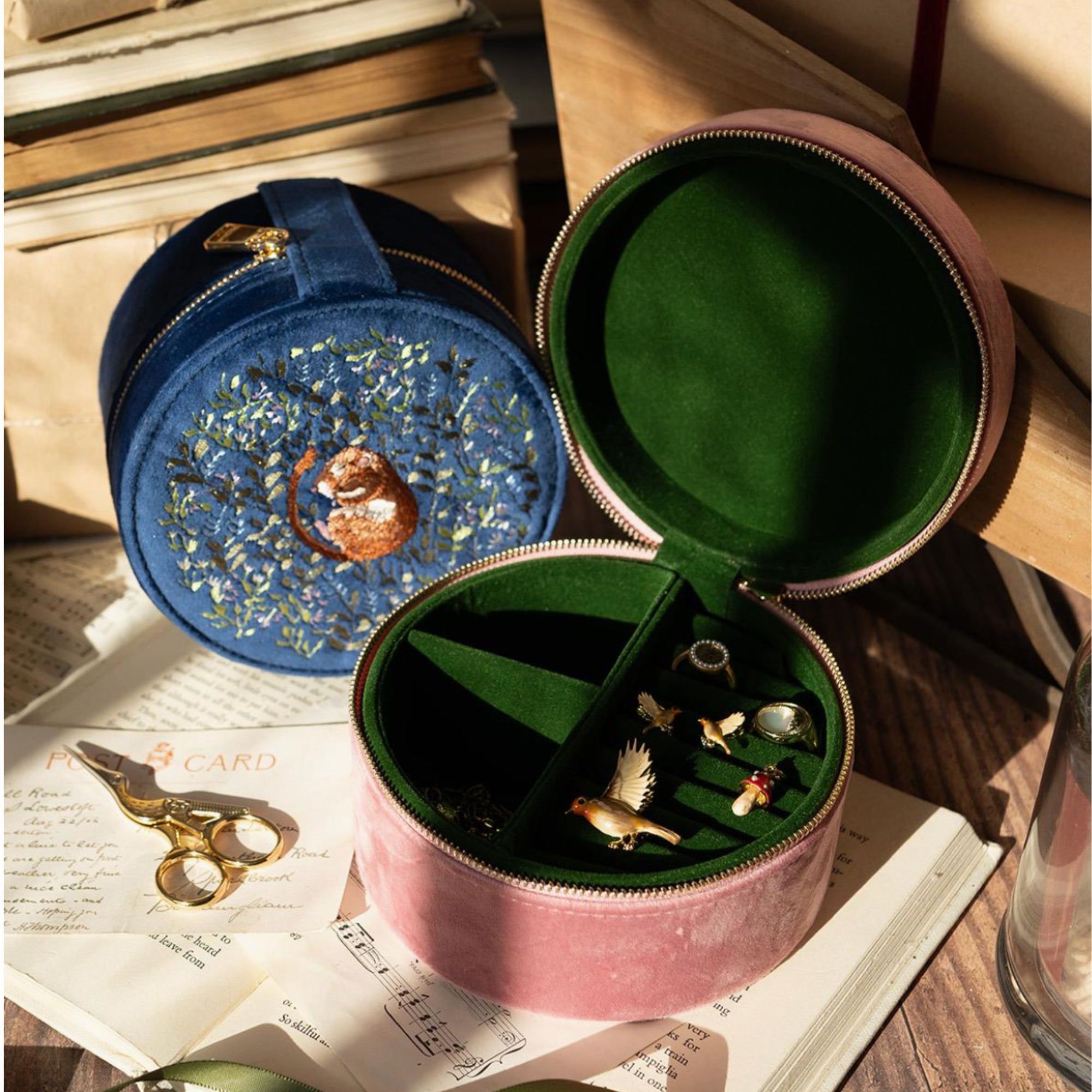 Dormouse Embroidered Jewellery Box